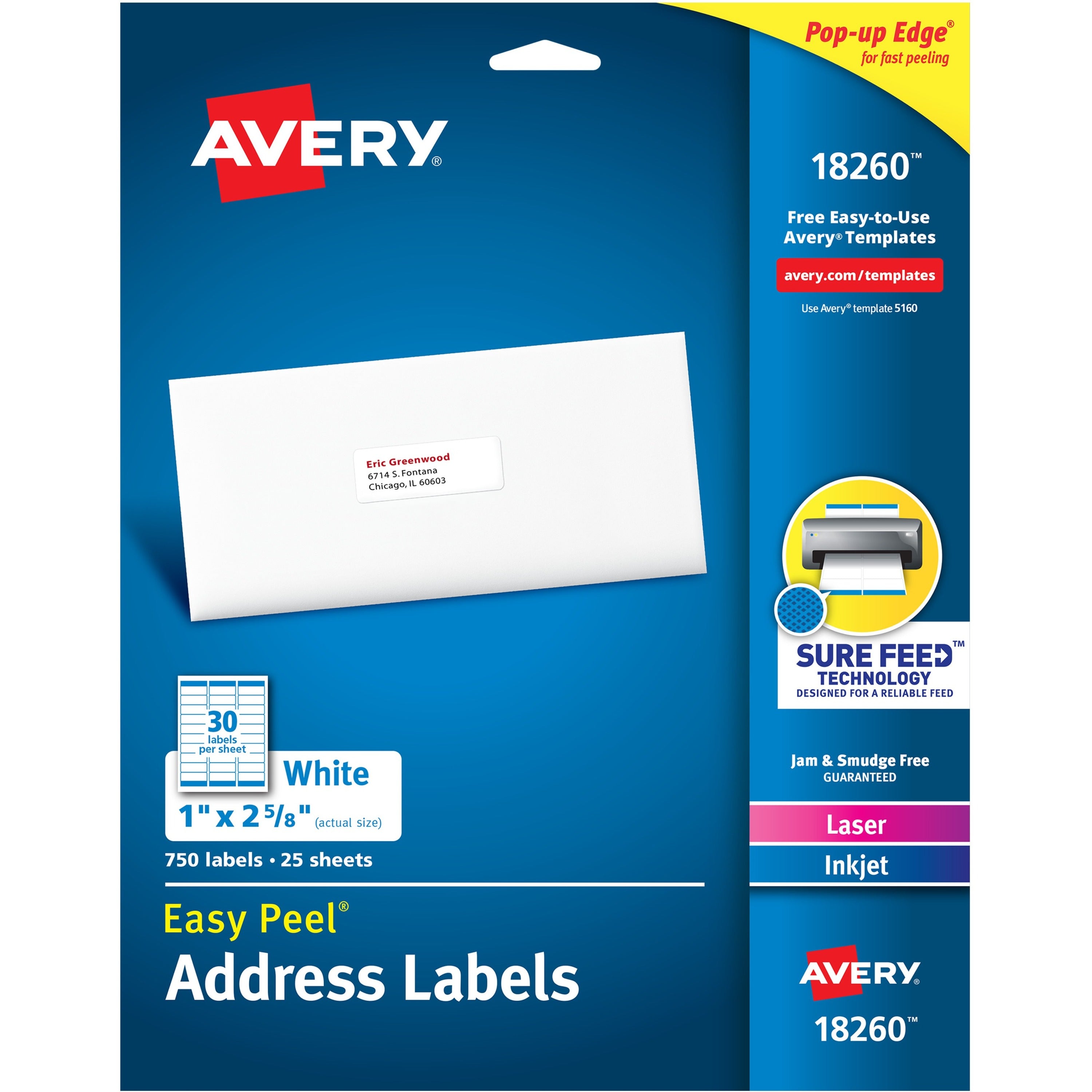 avery-easy-peal-sure-feed-address-labels-permanent-adhesive-rectangle-laser-inkjet-white-paper-30-sheet-125-total-sheets-3750-total-labels-5-carton_ave18260 - 1