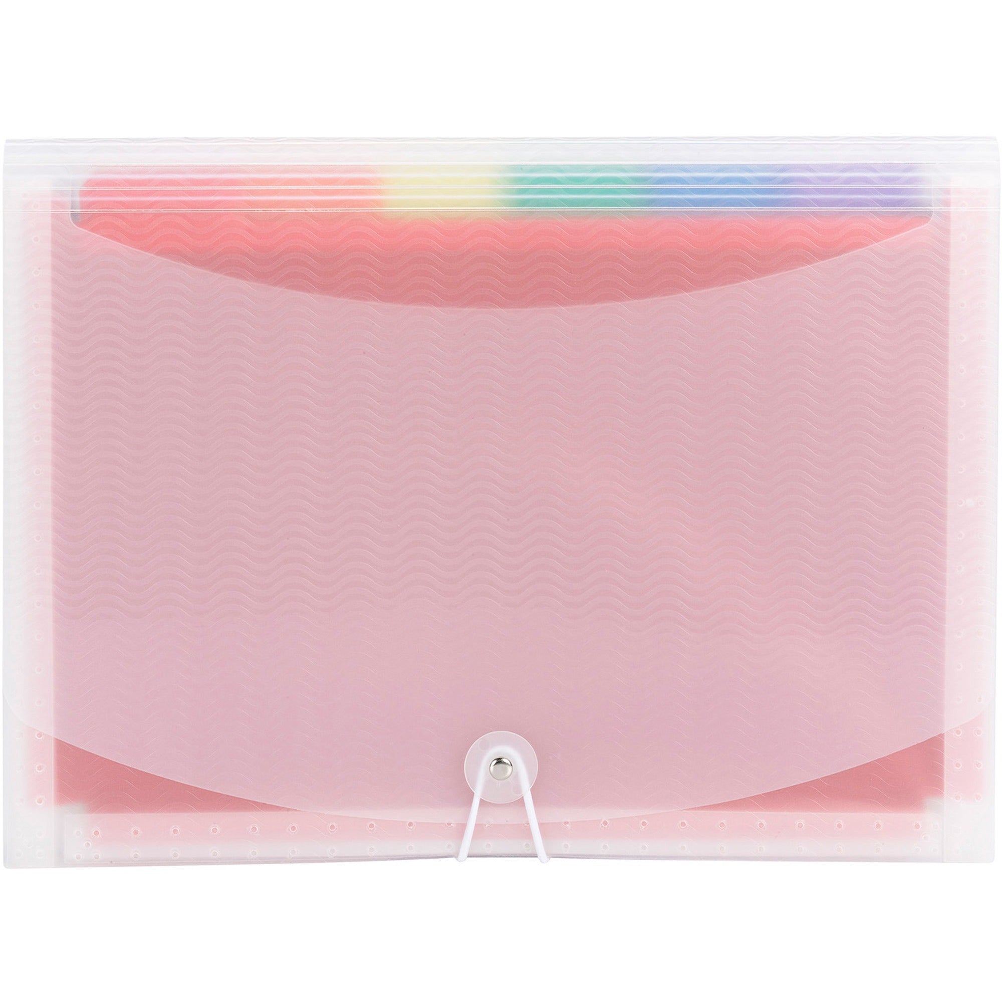 ColorVue Expanding File, 13 Sections, Cord/Hook Closure, 1/6-Cut Tabs, Letter Size, Randomly Assorted Colors - 2