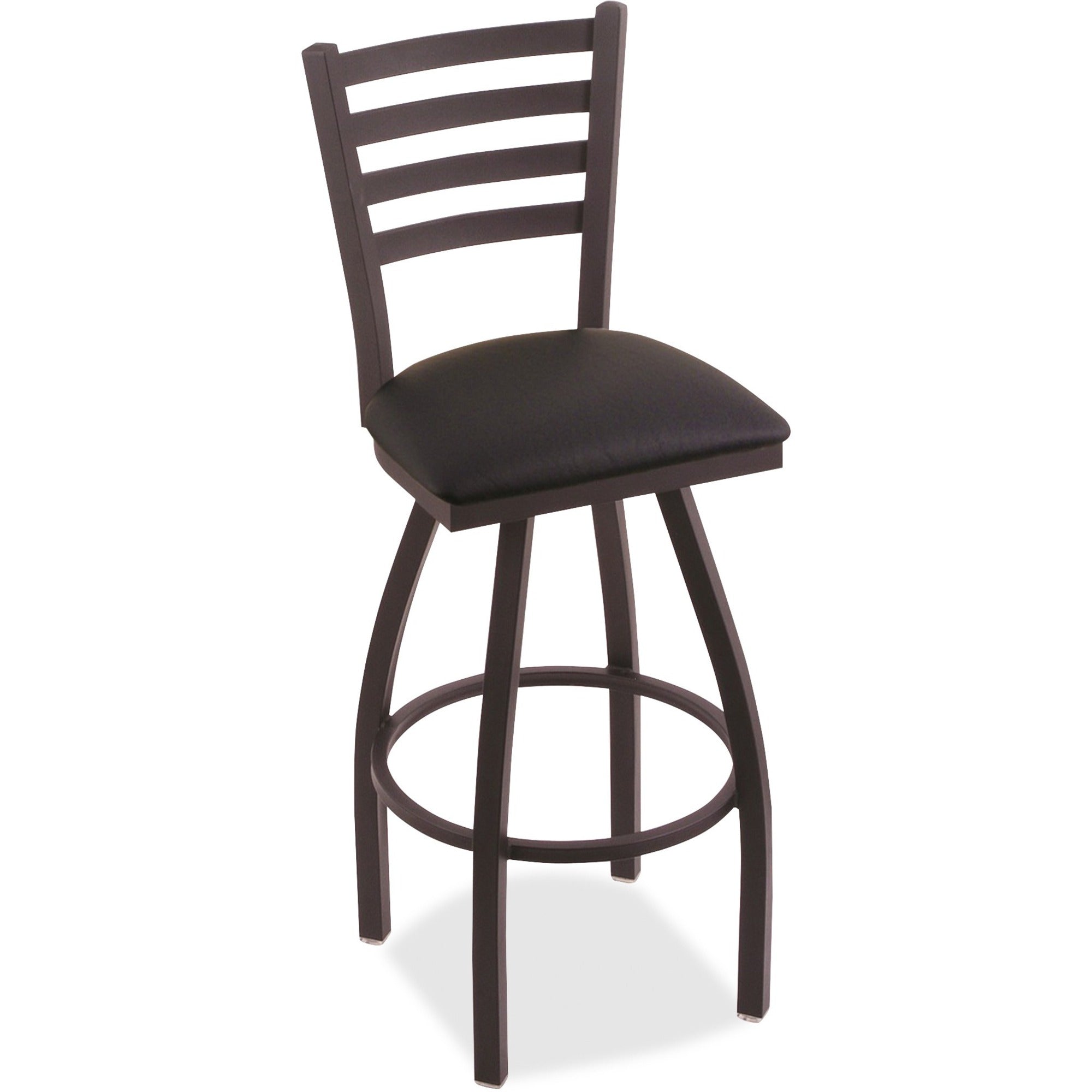 holland-bar-stools-bar-stool-jackie-swivel-stool-black-high-density-foam-hdf-hardwood-vinyl-fabric-seat-maple-powder-coated-steel-polyester-frame-four-legged-base-1-each_hbc41030bwblk - 1