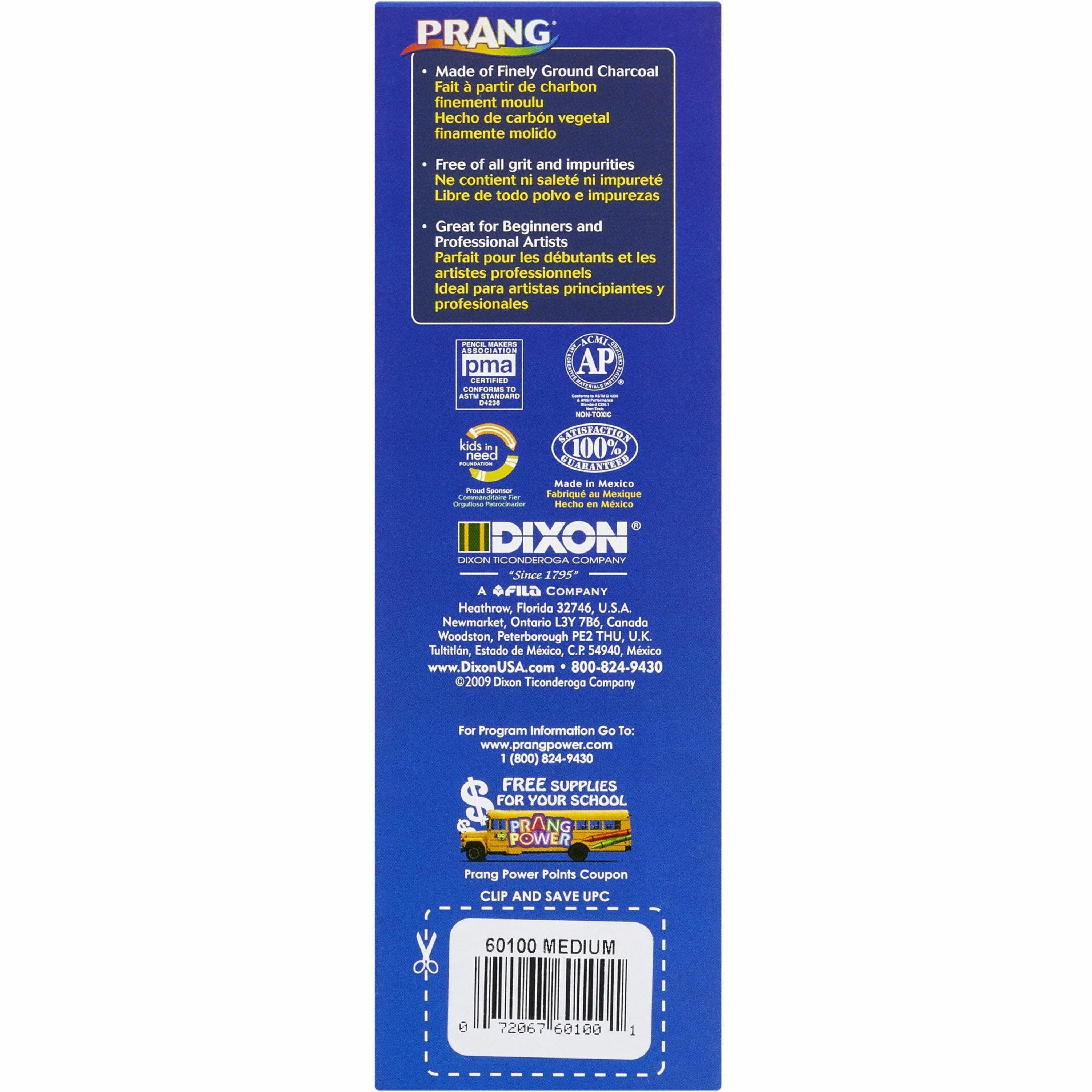 prang-charcoal-pencils-black-lead-12-pack_dixx60100 - 2
