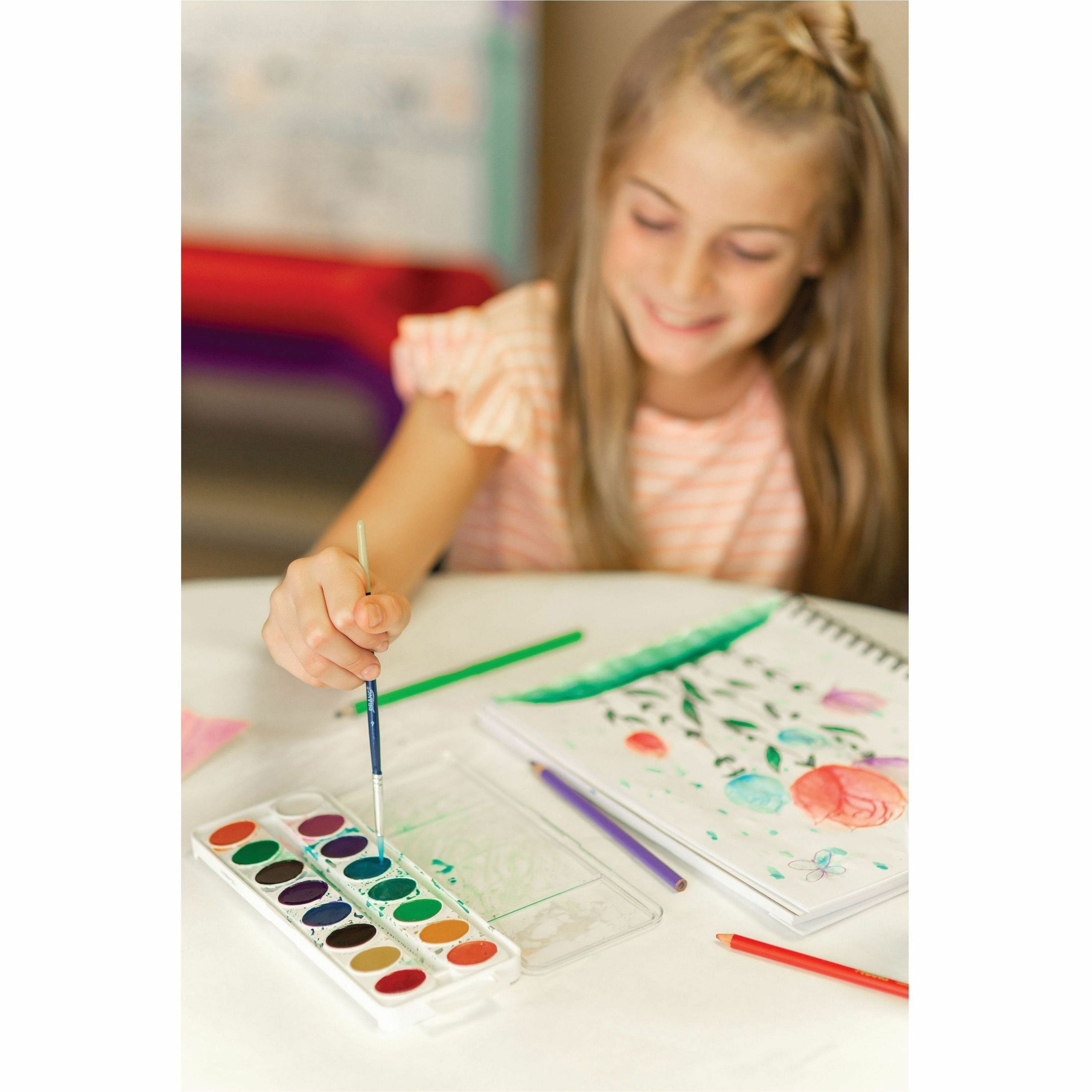 prang-sharpened-watercolor-pencils-red-orange-yellow-green-blue-violet-light-blue-black-brown-white-lead-10-pack_dixx23650 - 2