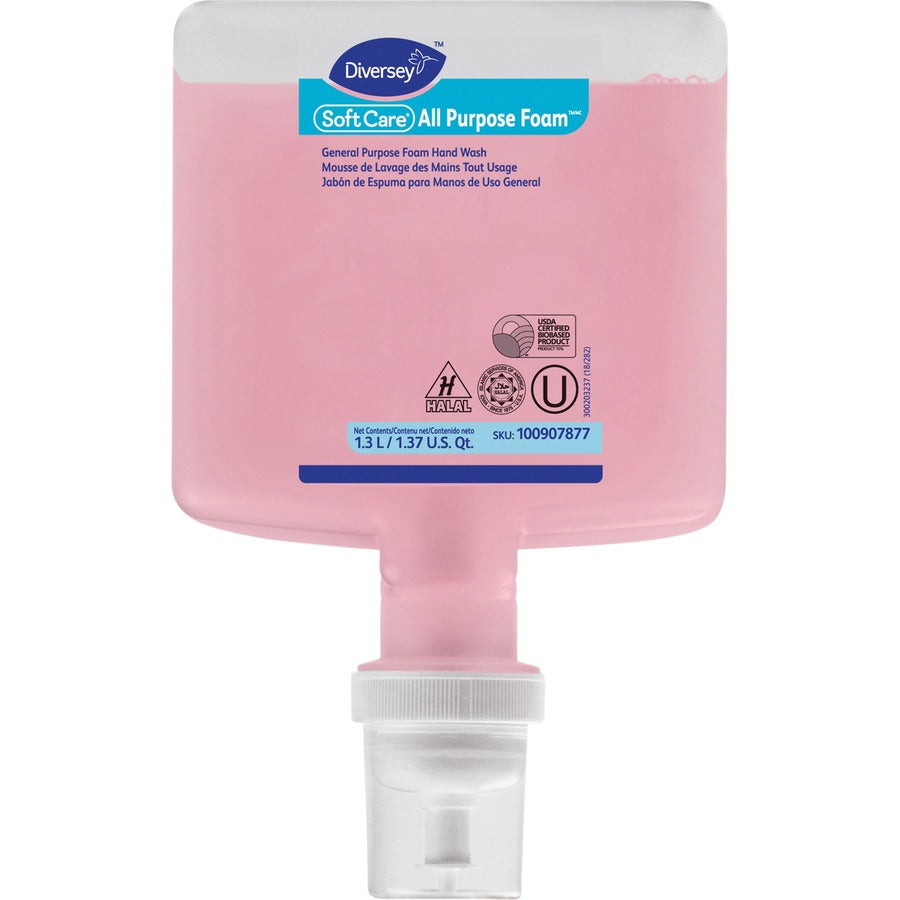 diversey-intellicare-refill-foam-body-wash-lemon-tea-splash-citrus-scentfor-44-fl-oz-1300-ml-kill-germs-dirt-remover-hand-washroom-body-pink-ph-balanced-2-carton_dvo100907877ct - 2