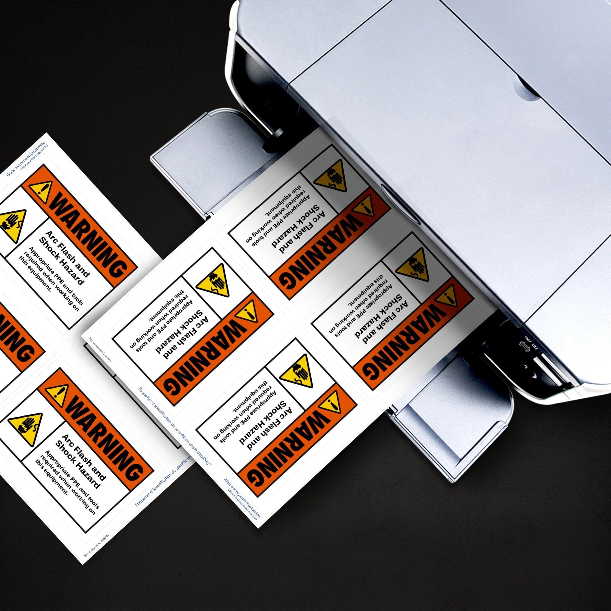 avery-adhesive-printable-vinyl-signs-waterproof-3-1-2-width-x-5-length-permanent-adhesive-rectangle-laser-white-vinyl-4-sheet-25-total-sheets-100-total-labels-100-label-print-to-the-edge-permanent-adhesive-customi_ave61550 - 2