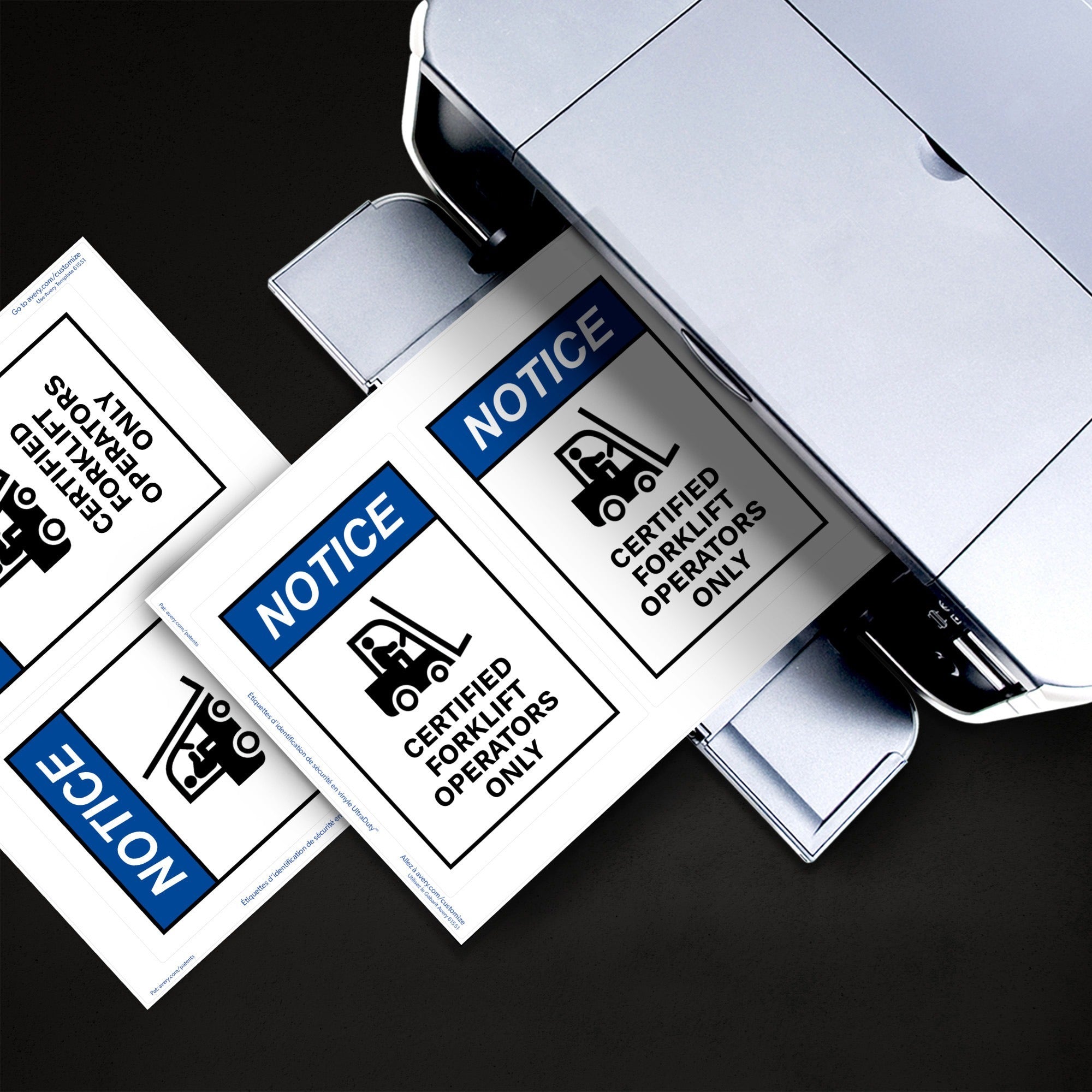 avery-adhesive-printable-vinyl-signs-waterproof-5-width-x-7-length-permanent-adhesive-rectangle-laser-white-vinyl-2-sheet-25-total-sheets-50-total-labels-50-label-print-to-the-edge-permanent-adhesive-customizable_ave61551 - 2
