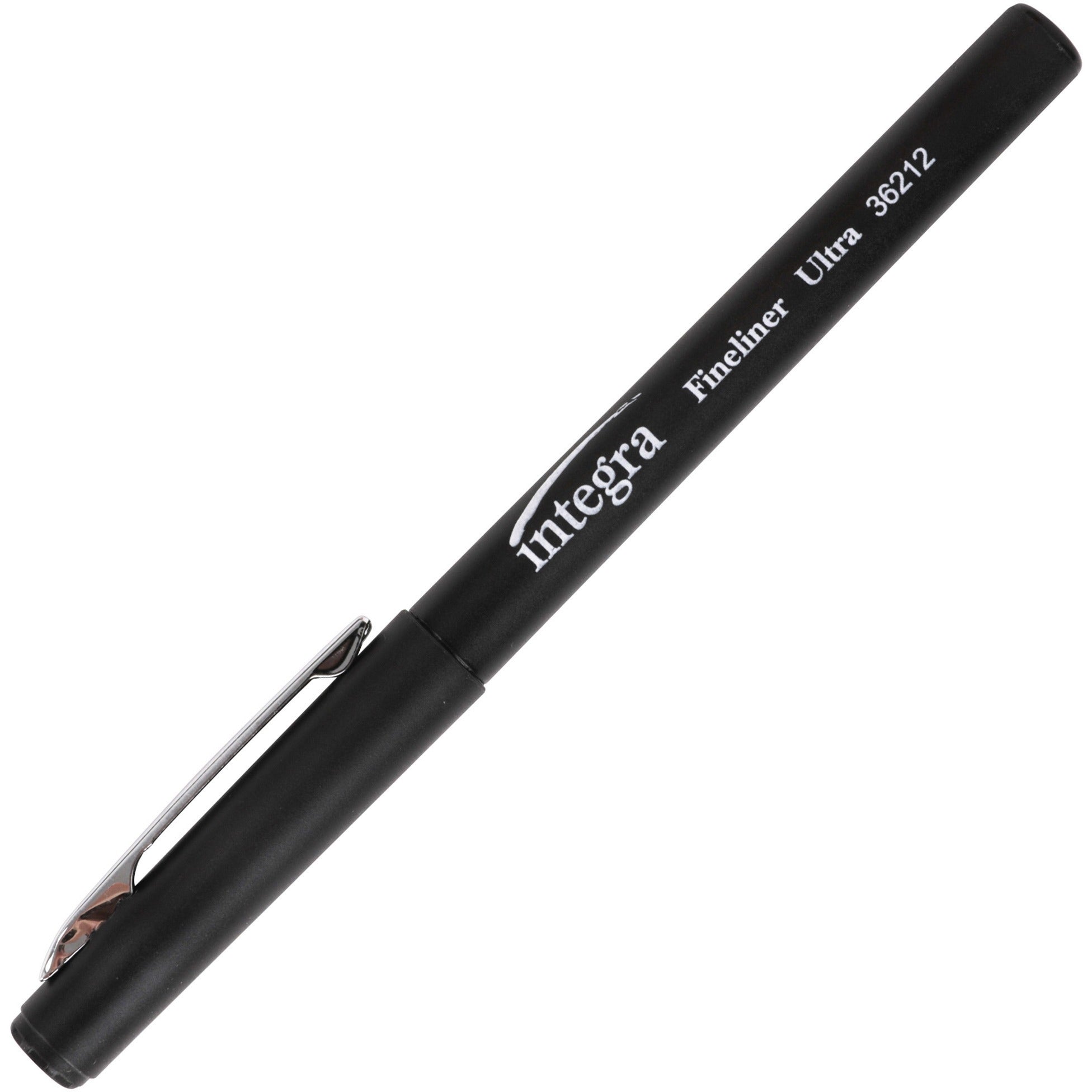 integra-fineliner-ultra-fine-permanent-markers-ultra-fine-marker-point-black-12-pack_ita36212 - 2