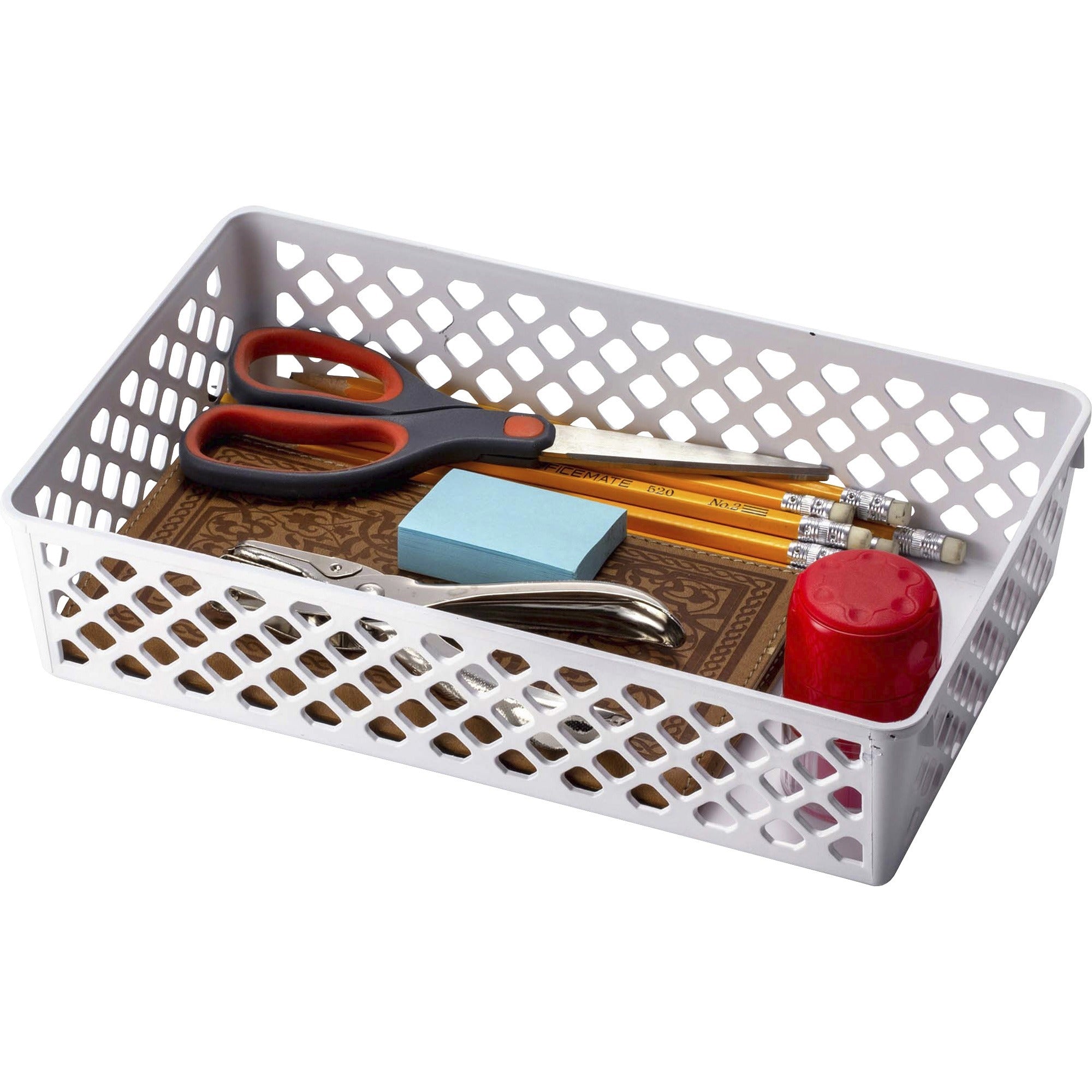 officemate-achieva-large-supply-basket-2-pk-34-height-x-106-width-x-61-depth-compact-stackable-storage-space-white-plastic-2-pack_oic26206 - 1