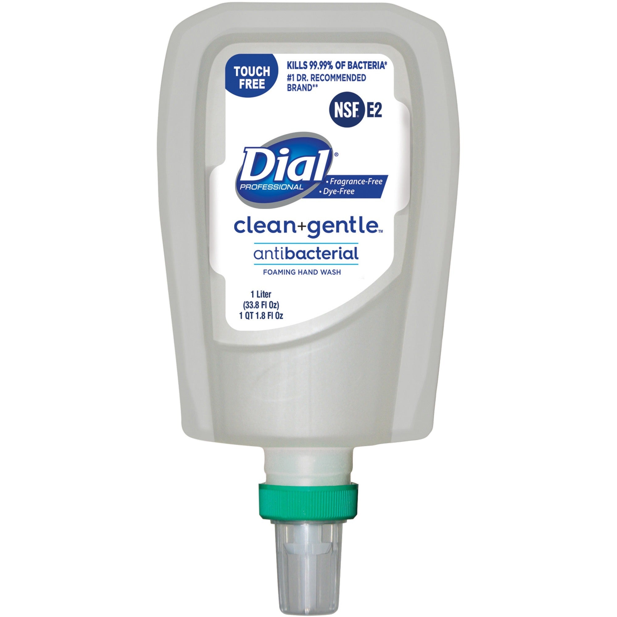 dial-fit-tf-refill-clean+-foaming-hand-wash-338-fl-oz-1000-ml-bacteria-remover-odor-remover-skin-hand-antibacterial-fragrance-free-dye-free-3-carton_dia32106 - 1