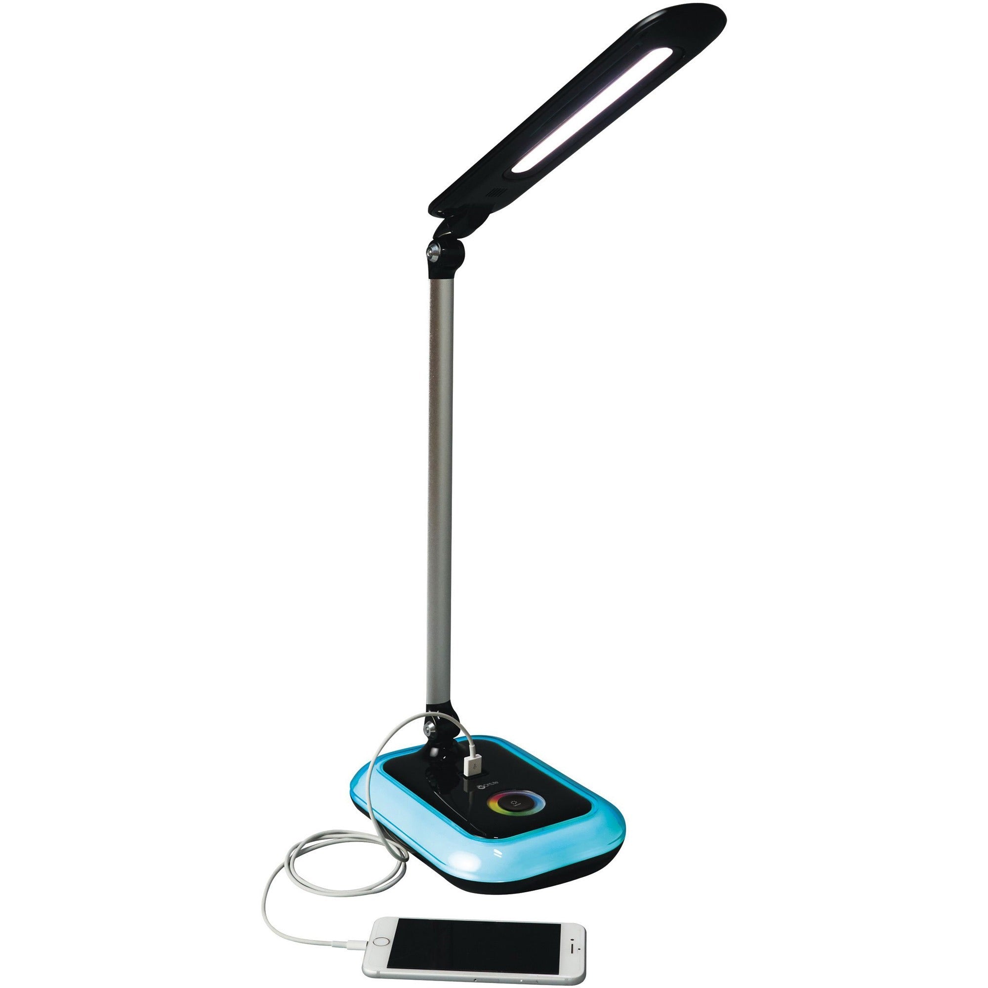ottlite-wellness-desk-lamp-8-w-led-bulb-touch-activated-adjustable-arm-usb-charging-adjustable-brightness-adjustable-shade-450-lm-lumens-desk-mountable-black-black-for-tablet-phone_ottf1by9g59shpr - 1