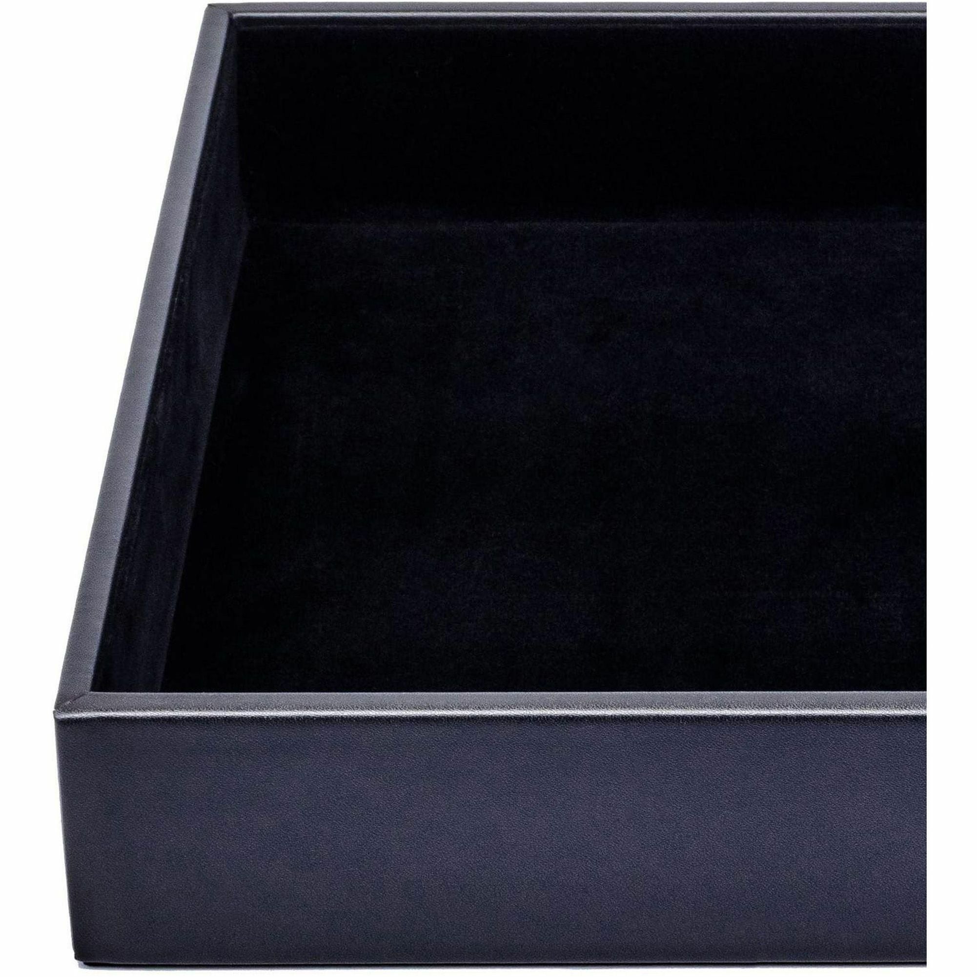 dacasso-leatherette-conference-room-organizer-8-x-writing-pad-3-compartmentsdesktop-black-leatherette-velveteen-1-each_daca1340 - 2