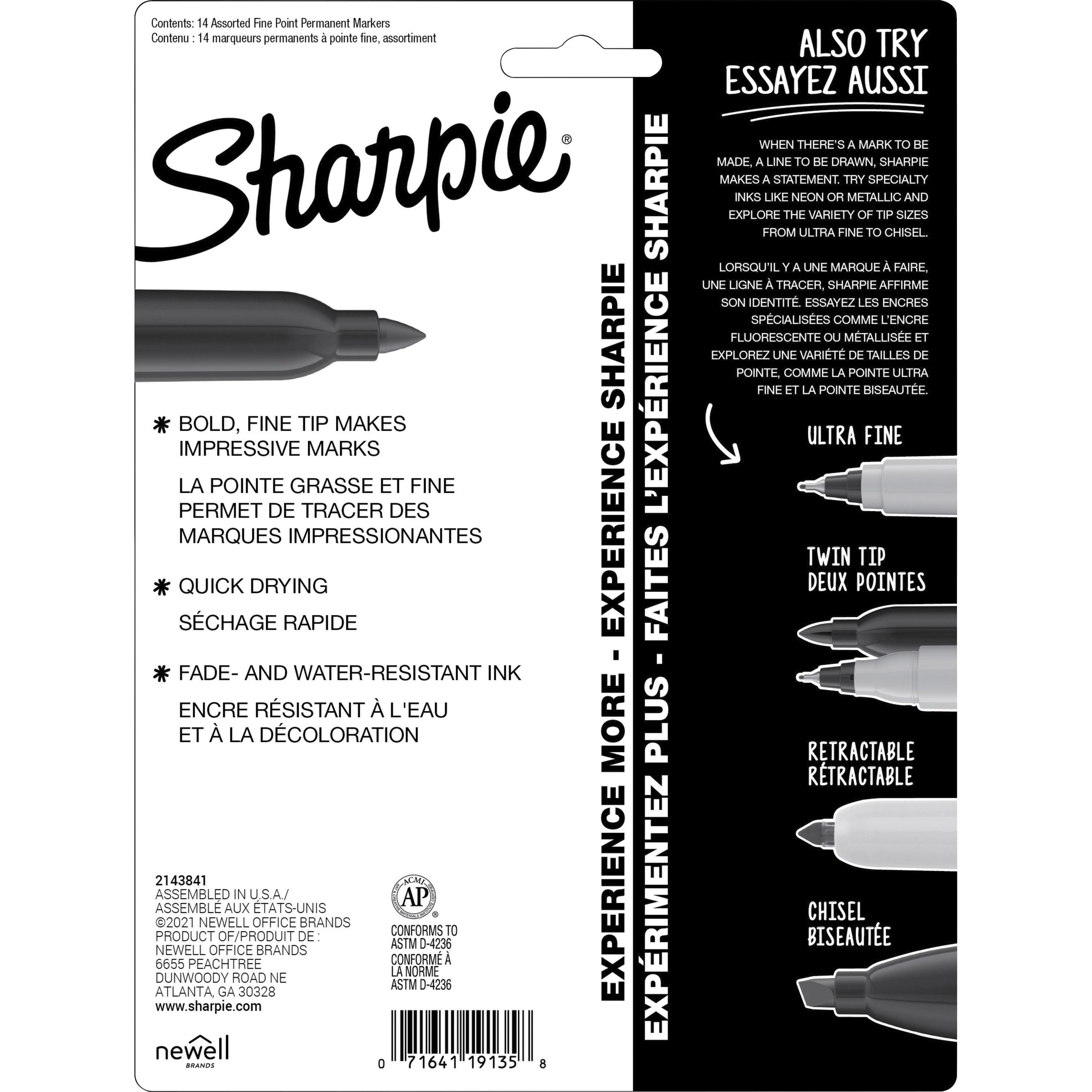 sharpie-mystic-gems-permanent-markers-fine-marker-point-multi-14-pack_san2142705 - 2