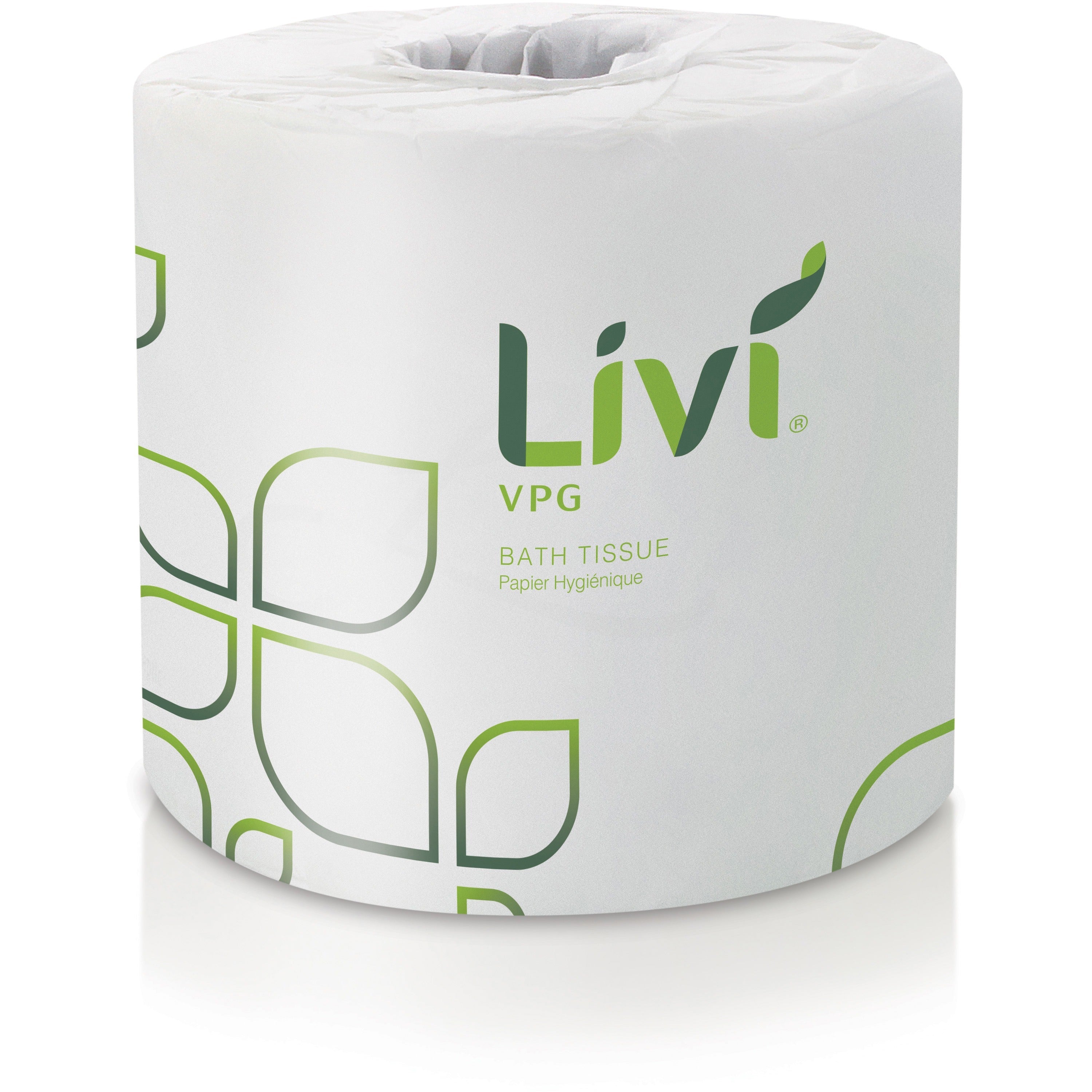 Livi VPG Bath Tissue - 2 Ply - 400 Sheets/Roll - White - Fiber - For Lodging, Office Building, Restaurant, Hospitality - 96 Rolls Per Carton - 96 / Carton
