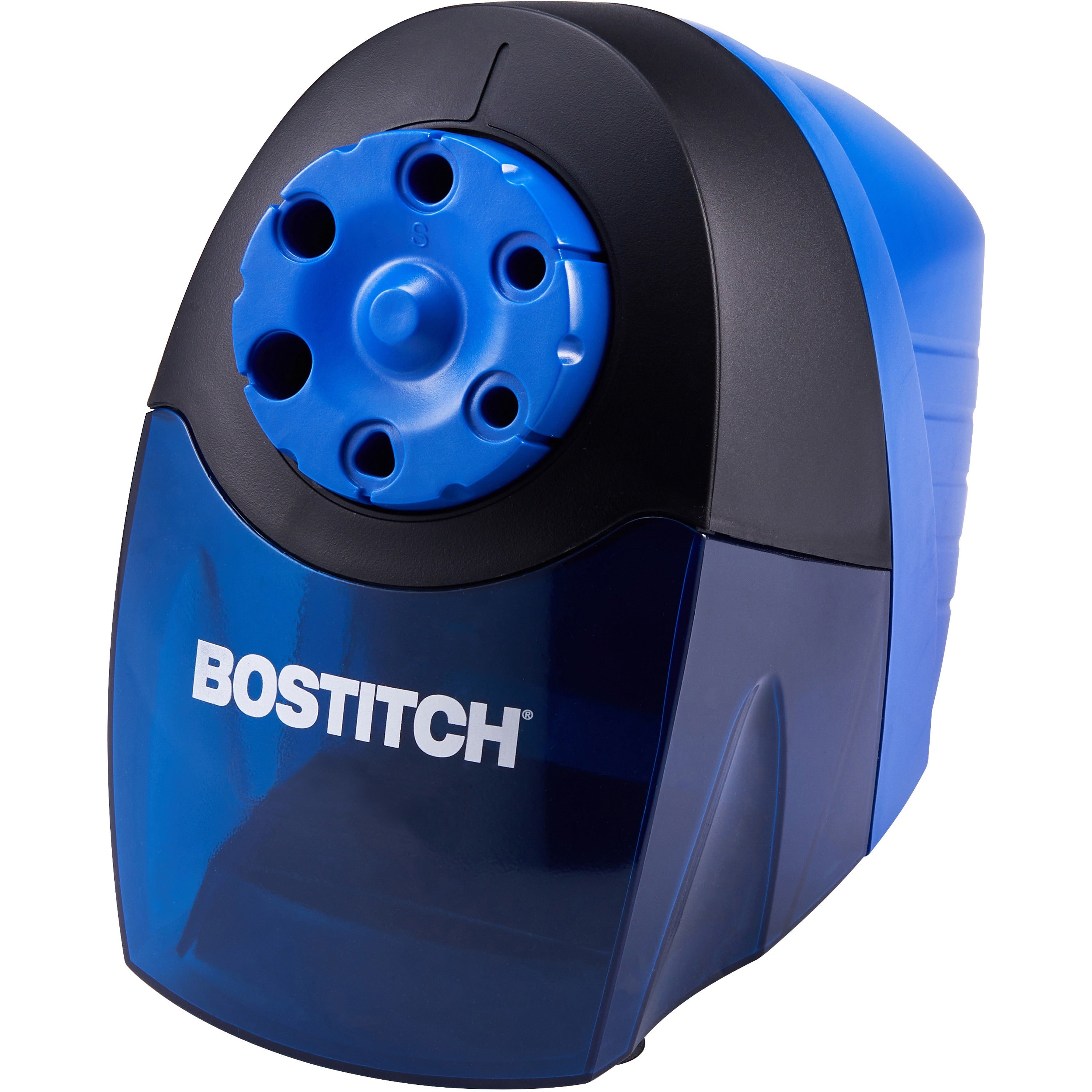 Bostitch QuietSharp? Antimicrobial Classroom Electric Pencil Sharpener - 6 Hole(s) - Helical - Blue - 1 Each - 3