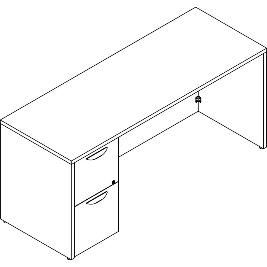 lorell-prominence-20-left-pedestal-credenza-66-x-2429--1-top-01-edge-2-x-file-drawers-single-pedestal-on-left-side-band-edge-material-particleboard-finish-thermofused-melamine-tfm_llrpc2466lge - 2