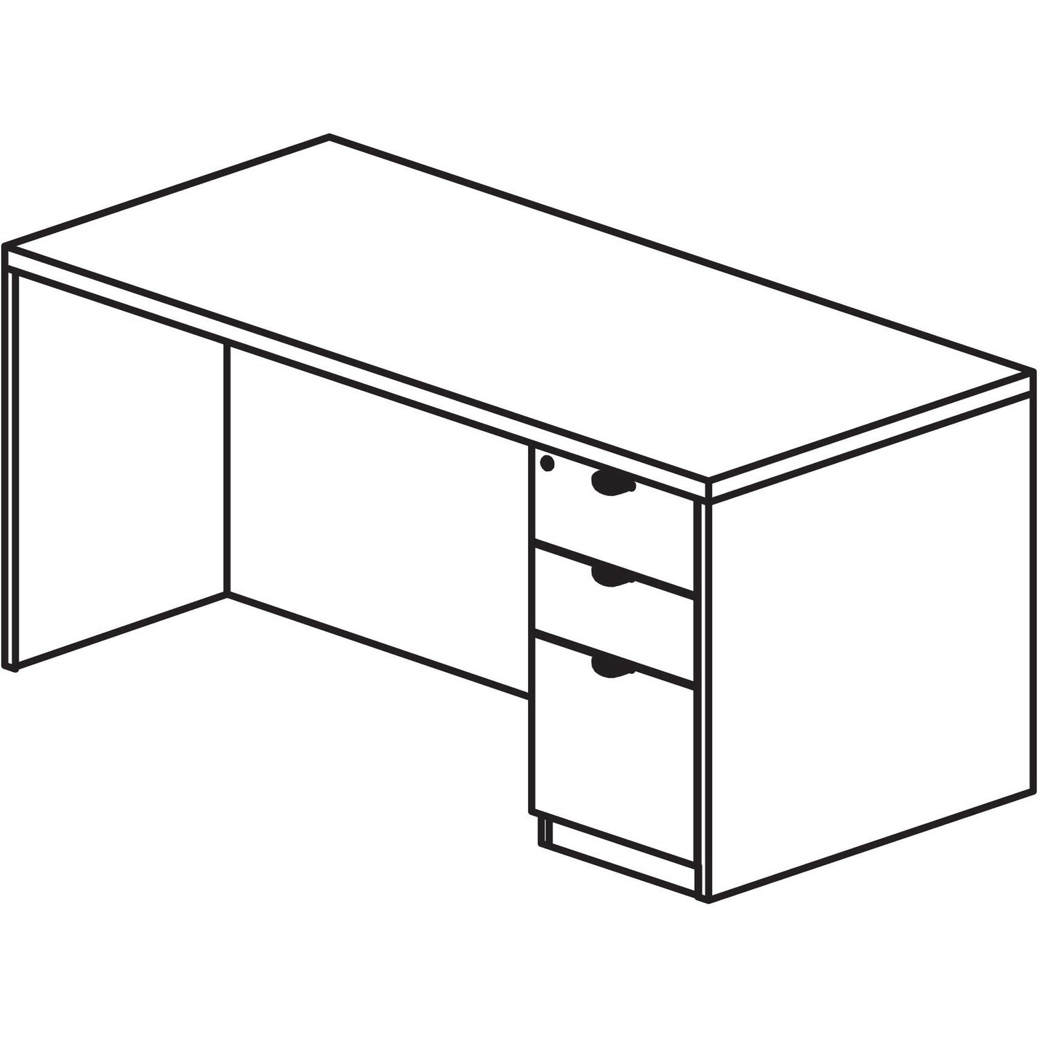 lorell-prominence-20-right-pedestal-desk-60-x-3029--1-top-01-edge-3-x-file-box-drawers-single-pedestal-on-right-side-band-edge-material-particleboard-finish-thermofused-melamine-tfm_llrpd3060rspge - 1