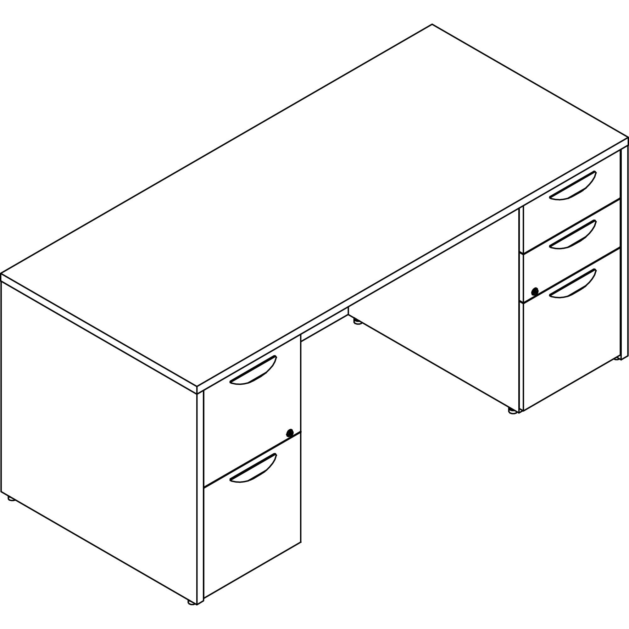lorell-prominence-20-double-pedestal-desk-66-x-3029--1-top-01-edge-5-x-file-box-drawers-double-pedestal-on-left-right-side-band-edge-material-particleboard-finish-thermofused-melamine-tfm_llrpd3066dpge - 1