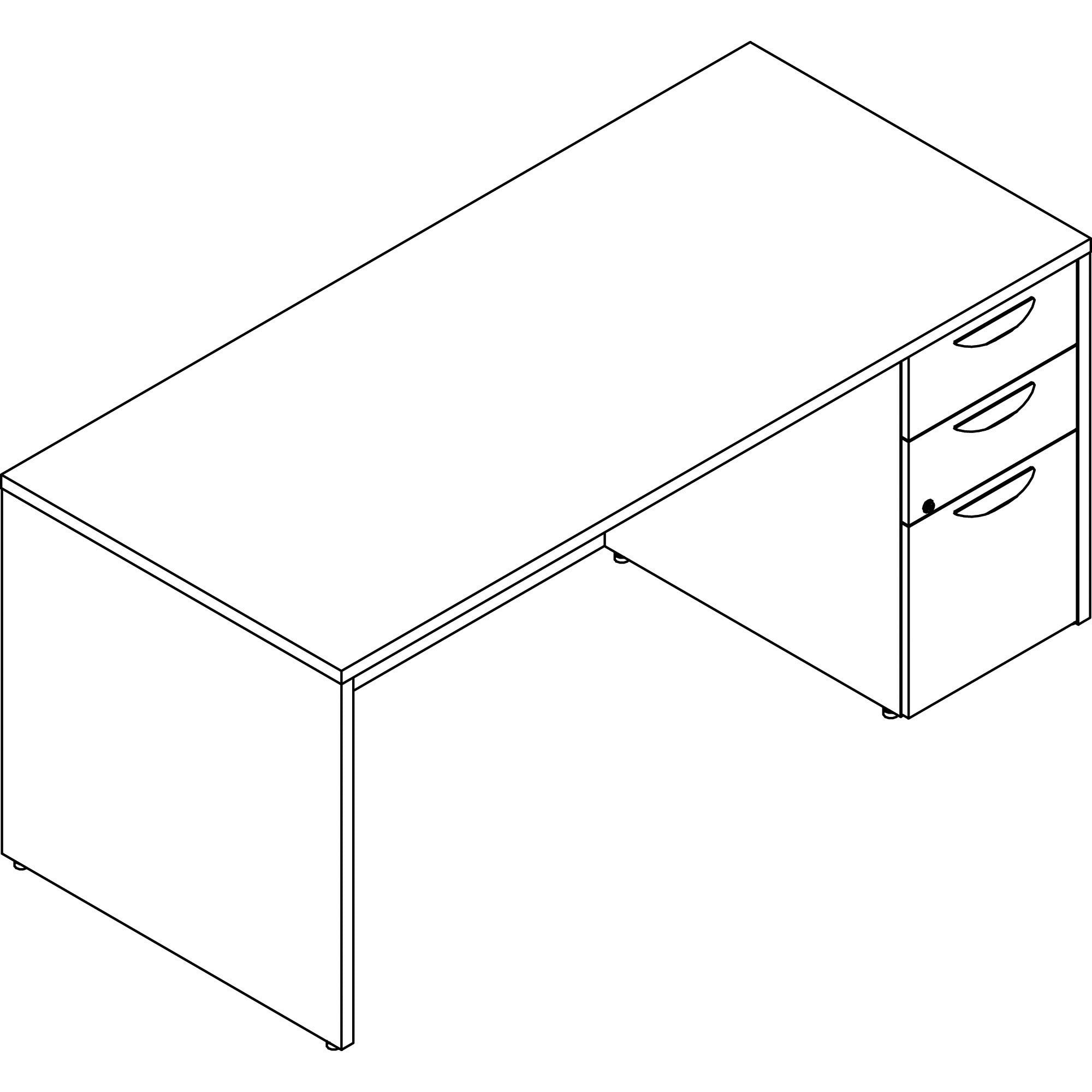 lorell-prominence-20-right-pedestal-desk-66-x-3029--1-top-01-edge-3-x-file-box-drawers-single-pedestal-on-right-side-band-edge-material-particleboard-finish-thermofused-melamine-tfm_llrpd3066rspge - 1