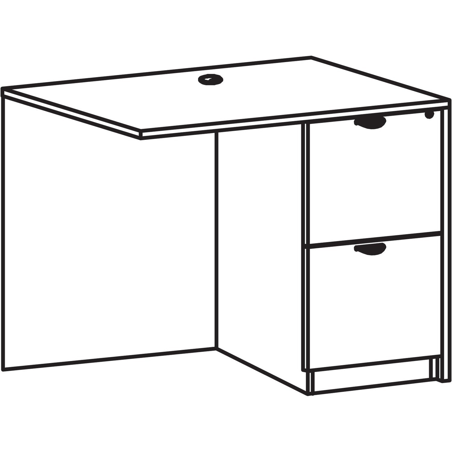 lorell-prominence-20-right-return-42-x-2429--1-top-01-edge-2-x-file-drawers-band-edge-material-particleboard-finish-gray-elm-thermofused-melamine-tfm-laminate_llrpr2442rge - 1