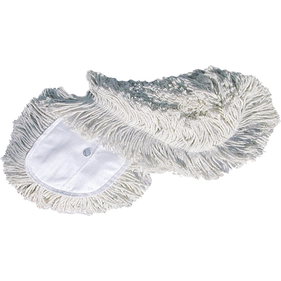 genuine-joe-dust-mop-head-refill-72-width-x-5-depth-yarn-cotton-synthetic-white-6-carton_gjo18388ct - 2