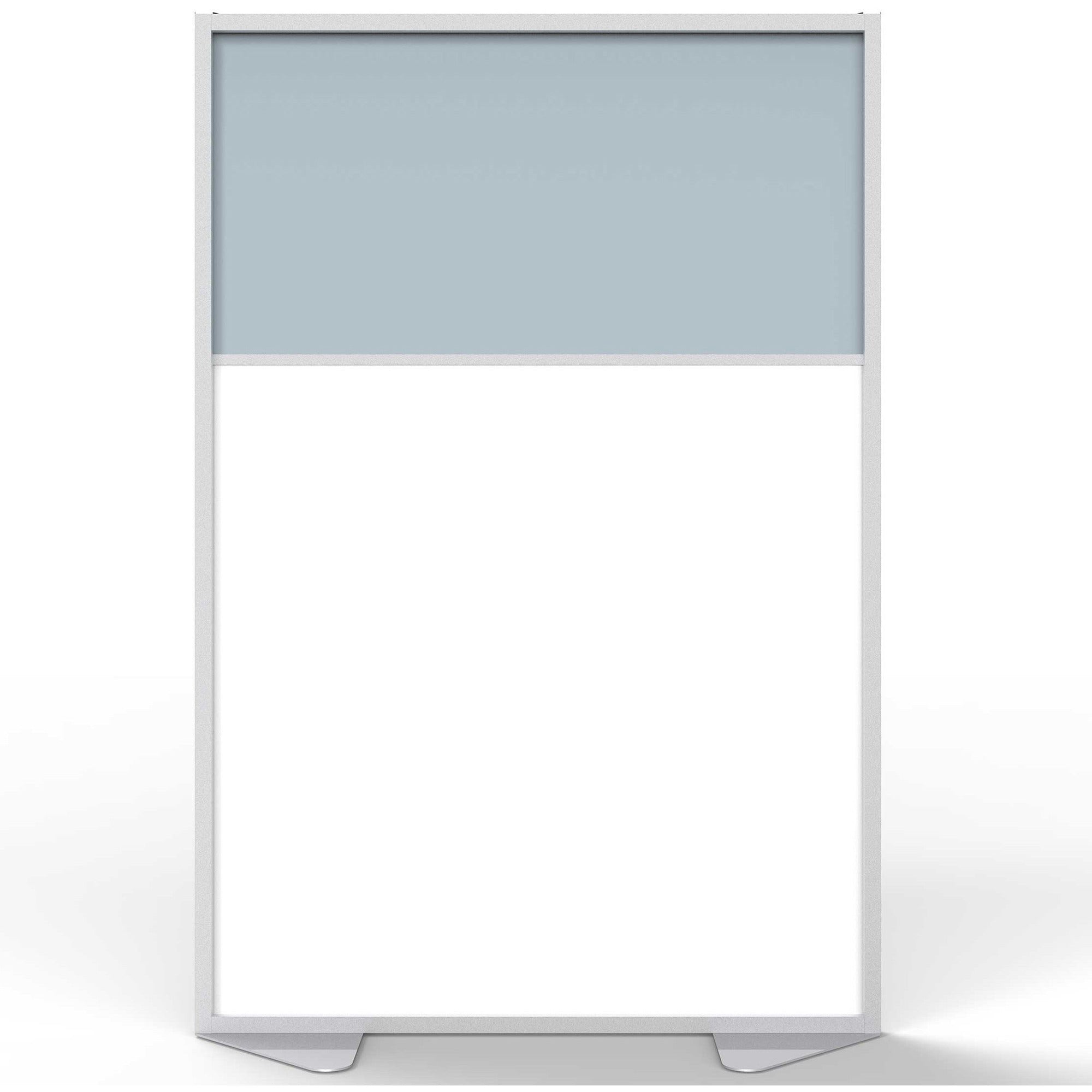 ghent-partition-48-width-x-54-height-aluminum-frame-porcelain-vinyl-silver-1-each_ghemp5448208f - 1