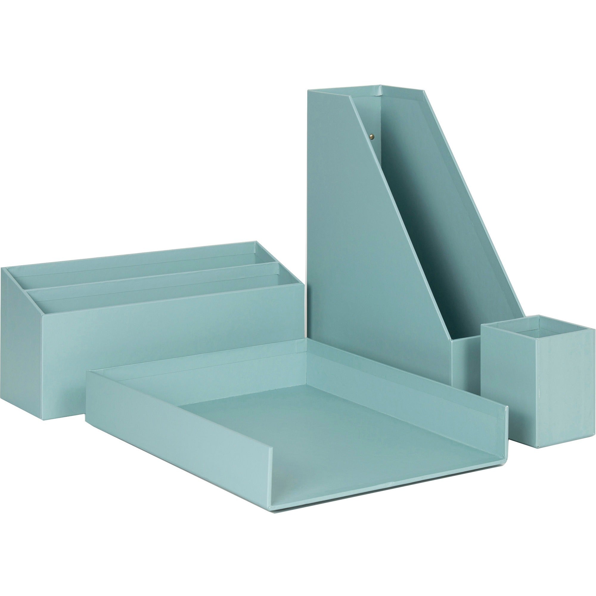 u-brands-4-piece-desk-organization-kit-41-height-x-98-width12-length%desktop-sturdy-lightweight-teal-chipboard-paper-1-each_ubr3630u0002 - 1