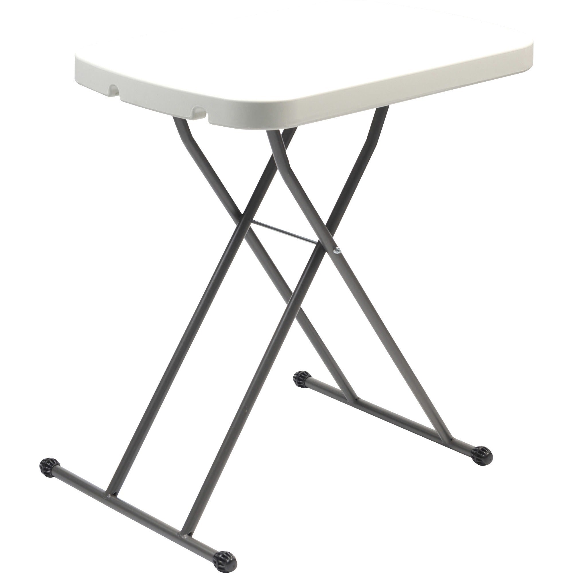 iceberg-indestructable-small-space-personal-table-for-table-topplatinum-top-25-lb-capacity-adjustable-height-2080-to-2660-adjustment-x-2660-table-top-width-x-1780-table-top-depth-2660-height-high-density-polyethylene-hdpe-r_ice65499 - 1