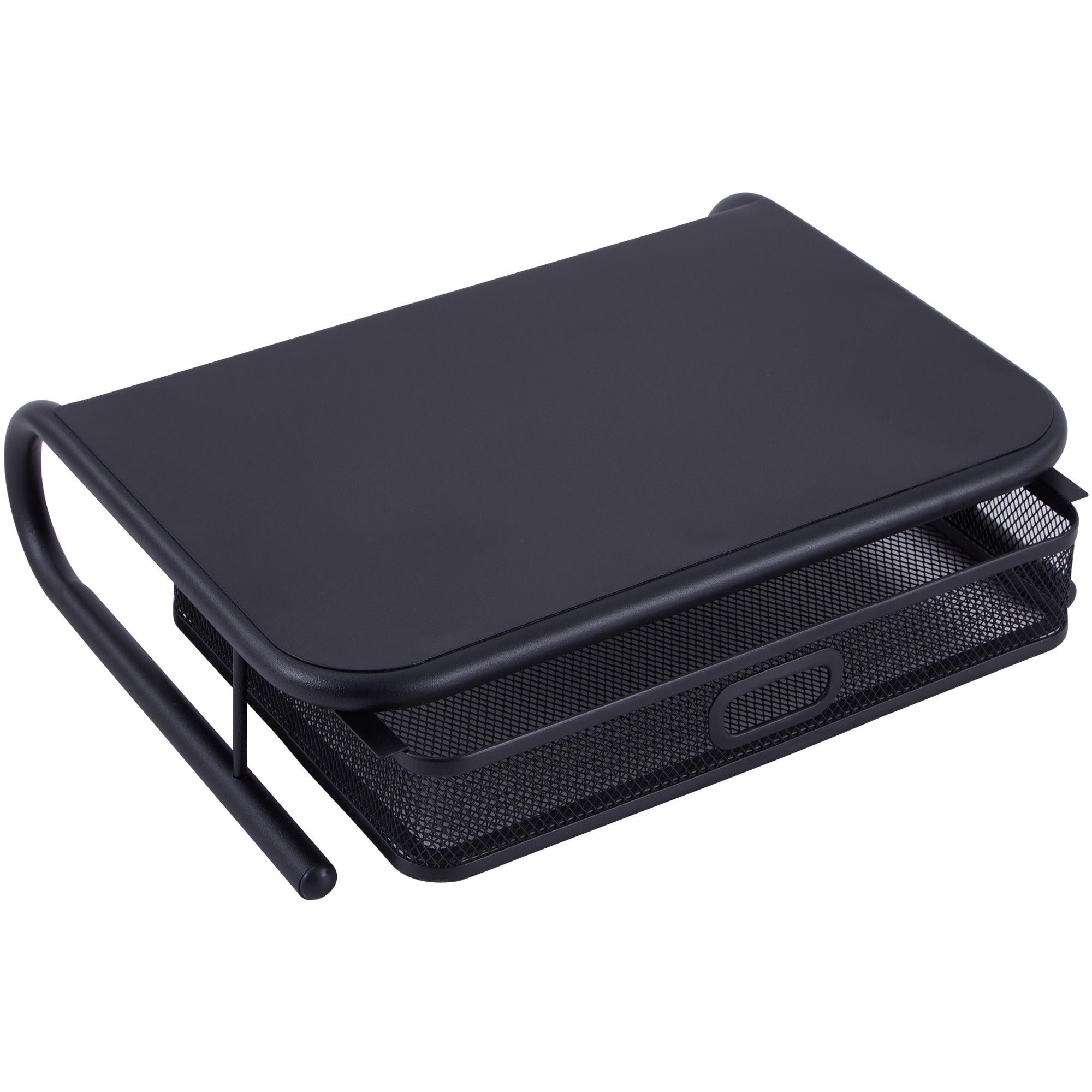 lorell-mesh-wire-monitor-stand-desktop-powder-coated-steel-black_llr84147 - 1