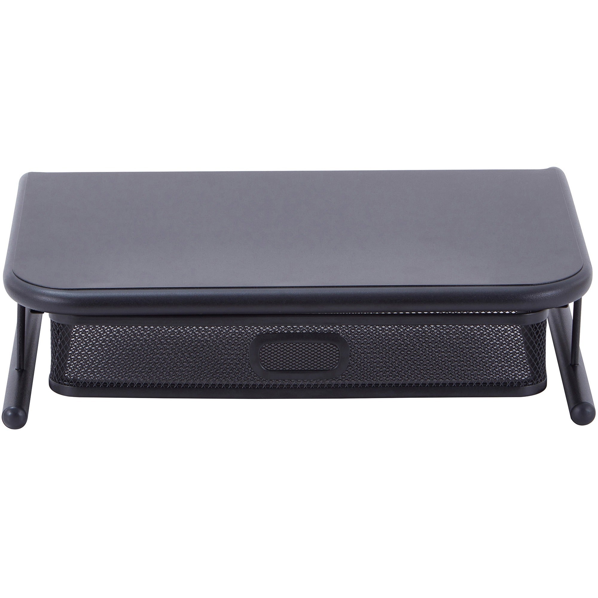 lorell-mesh-wire-monitor-stand-desktop-powder-coated-steel-black_llr84147 - 2