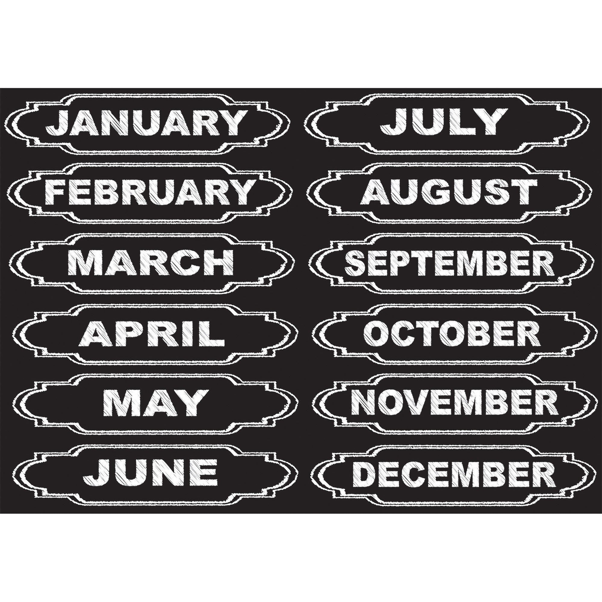 ashley-magnetic-chalkboard-days-of-the-week-12-die-cut-write-on-wipe-off-1-each-multicolor_ash19005 - 1