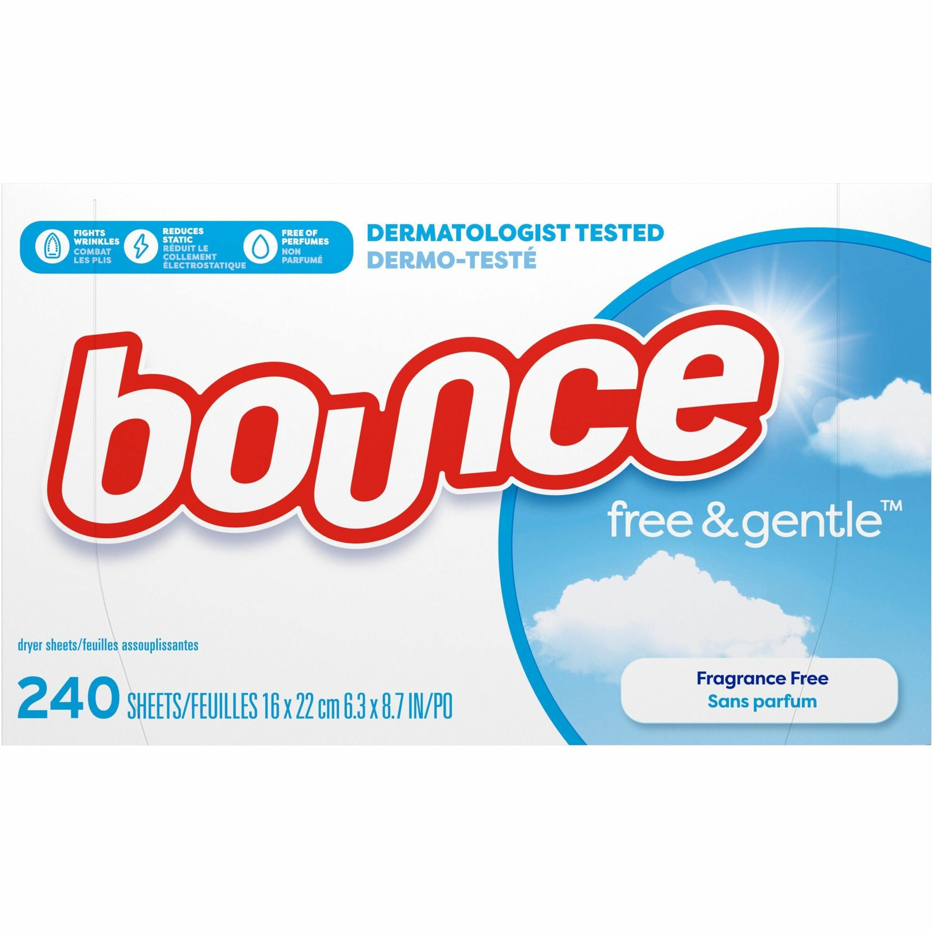 bounce-free-&-gentle-dryer-sheets-9-length-x-604-width-240-box-dye-free-scent-free-wrinkle-free-hypoallergenic-soft-white_pgc55312 - 1