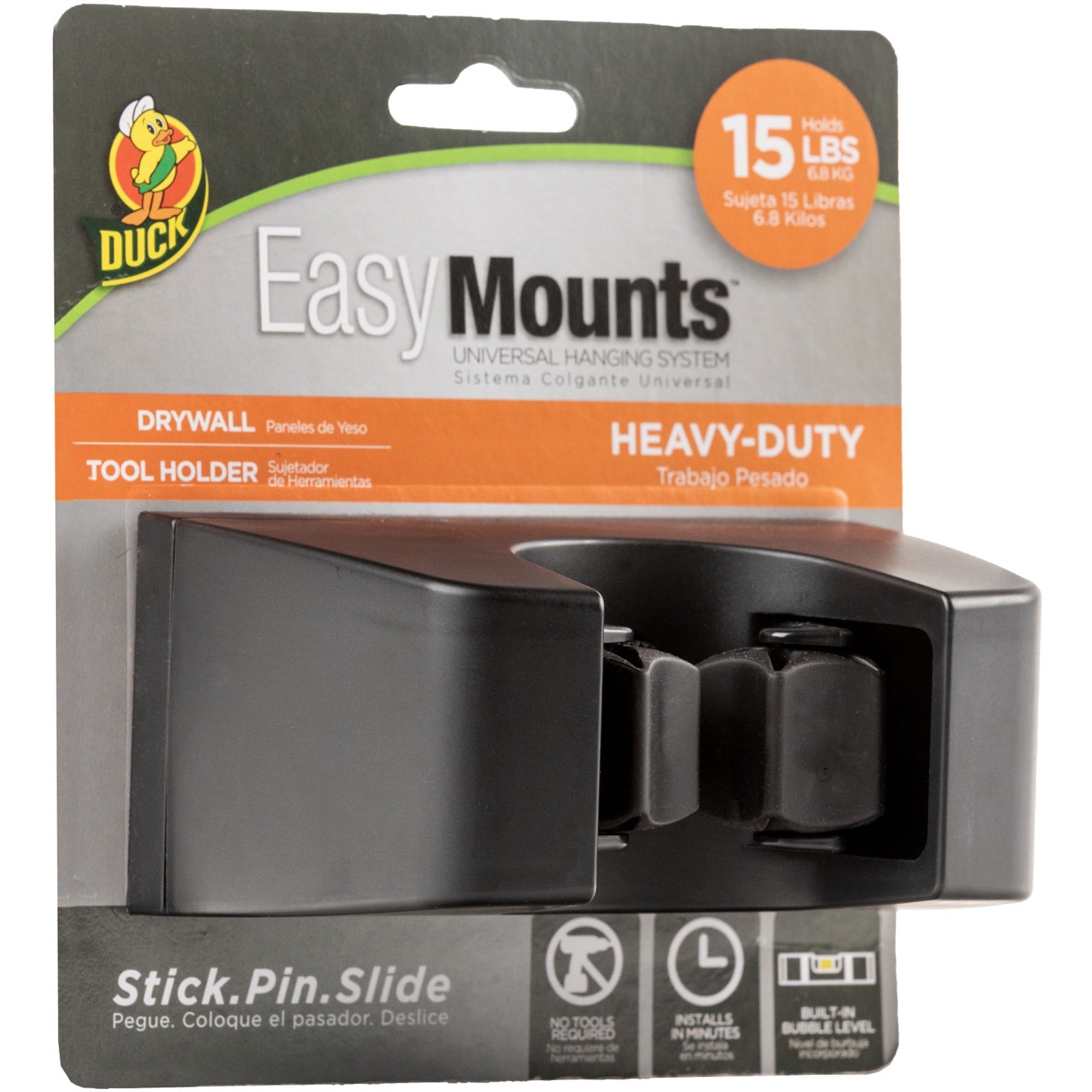duck-brand-easymounts-heavy-duty-tool-holder-fiberglass-1-each-black_duc287215 - 1