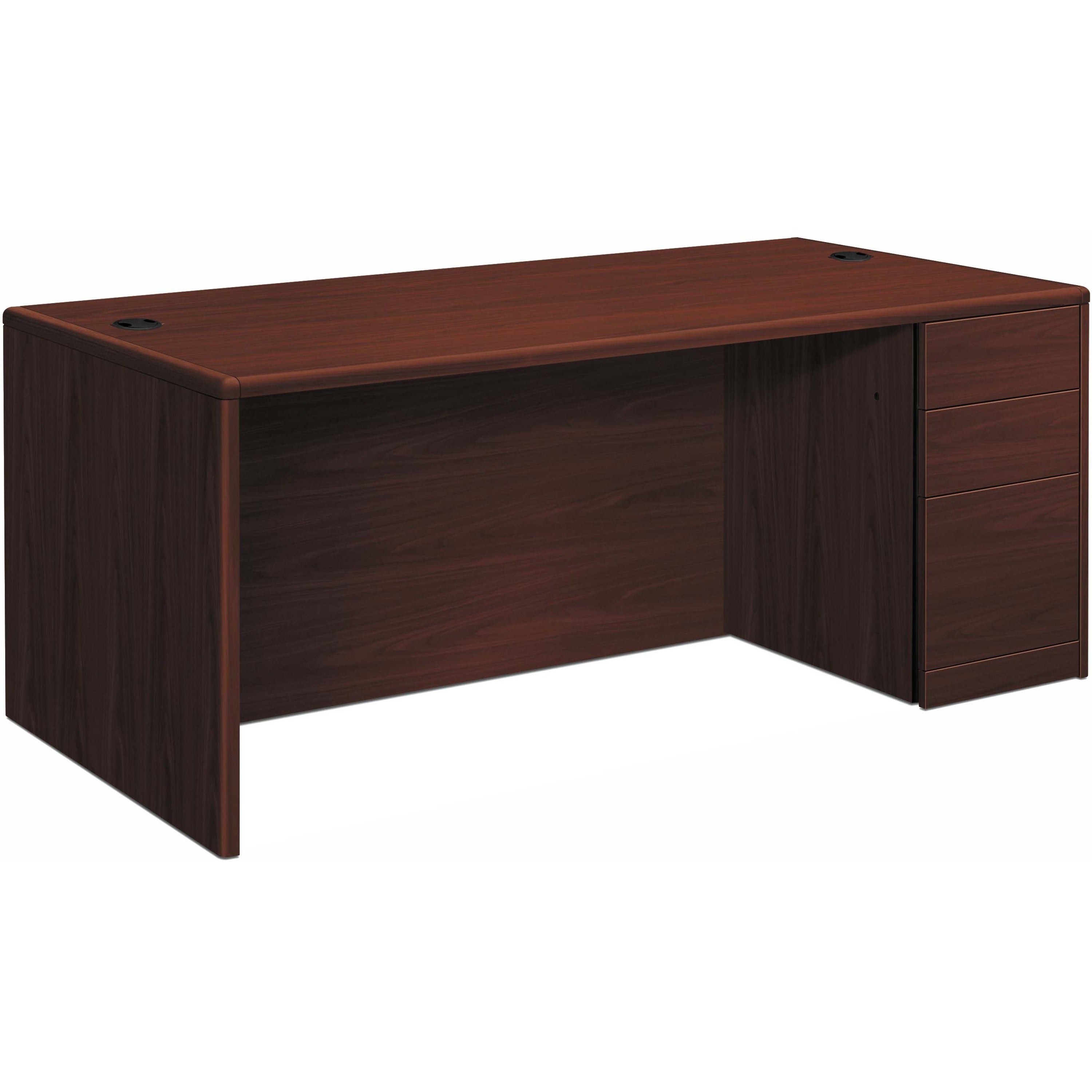 hon-10700-h10701r-pedestal-desk-66-x-30295-3-x-box-file-drawers-single-pedestal-on-right-side-finish-mahogany_hon10701rnn - 1