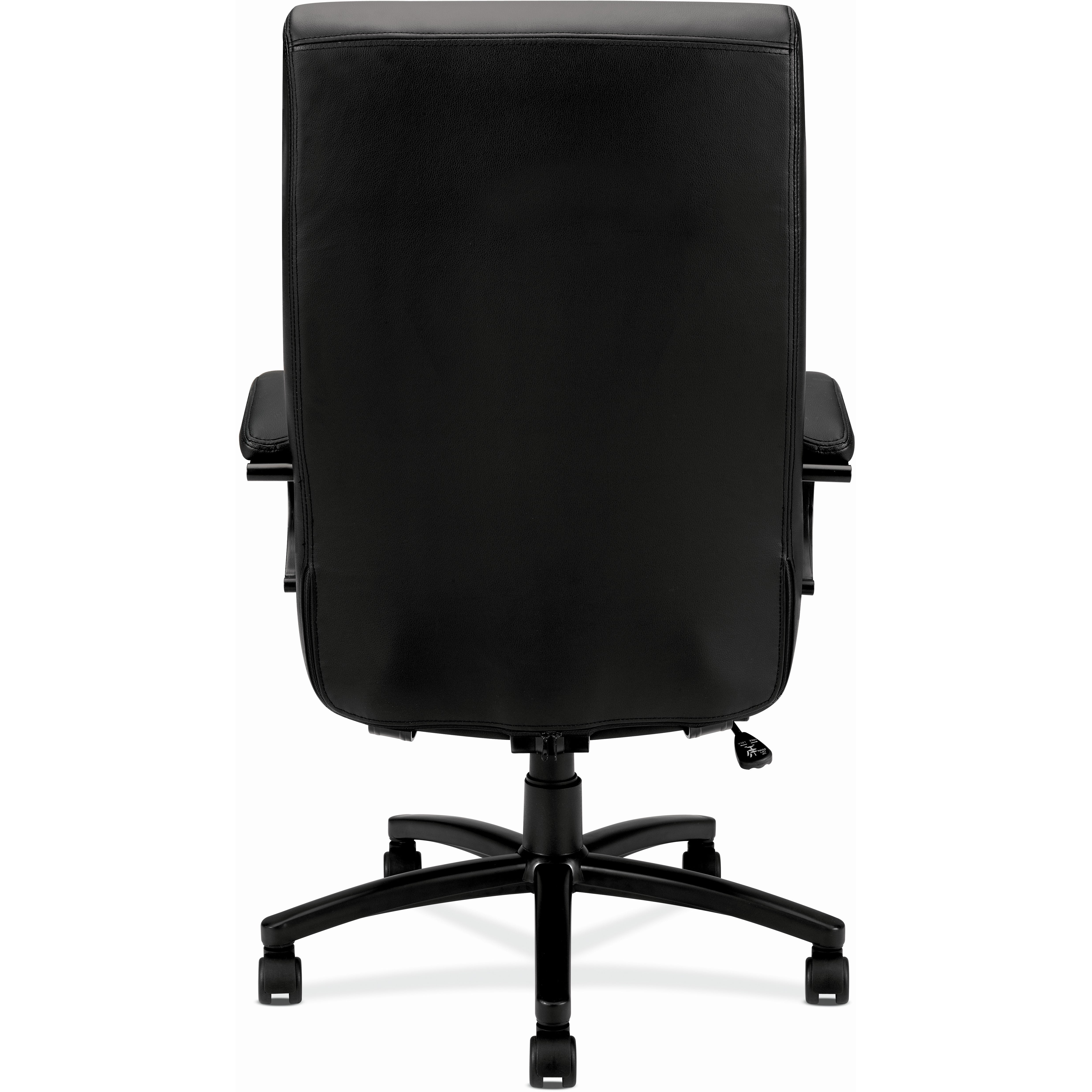 HON Validate Chair - Black Bonded Leather Seat - Black Bonded Leather Back - Black Reinforced Resin Frame - High Back - 5-star Base - Black -