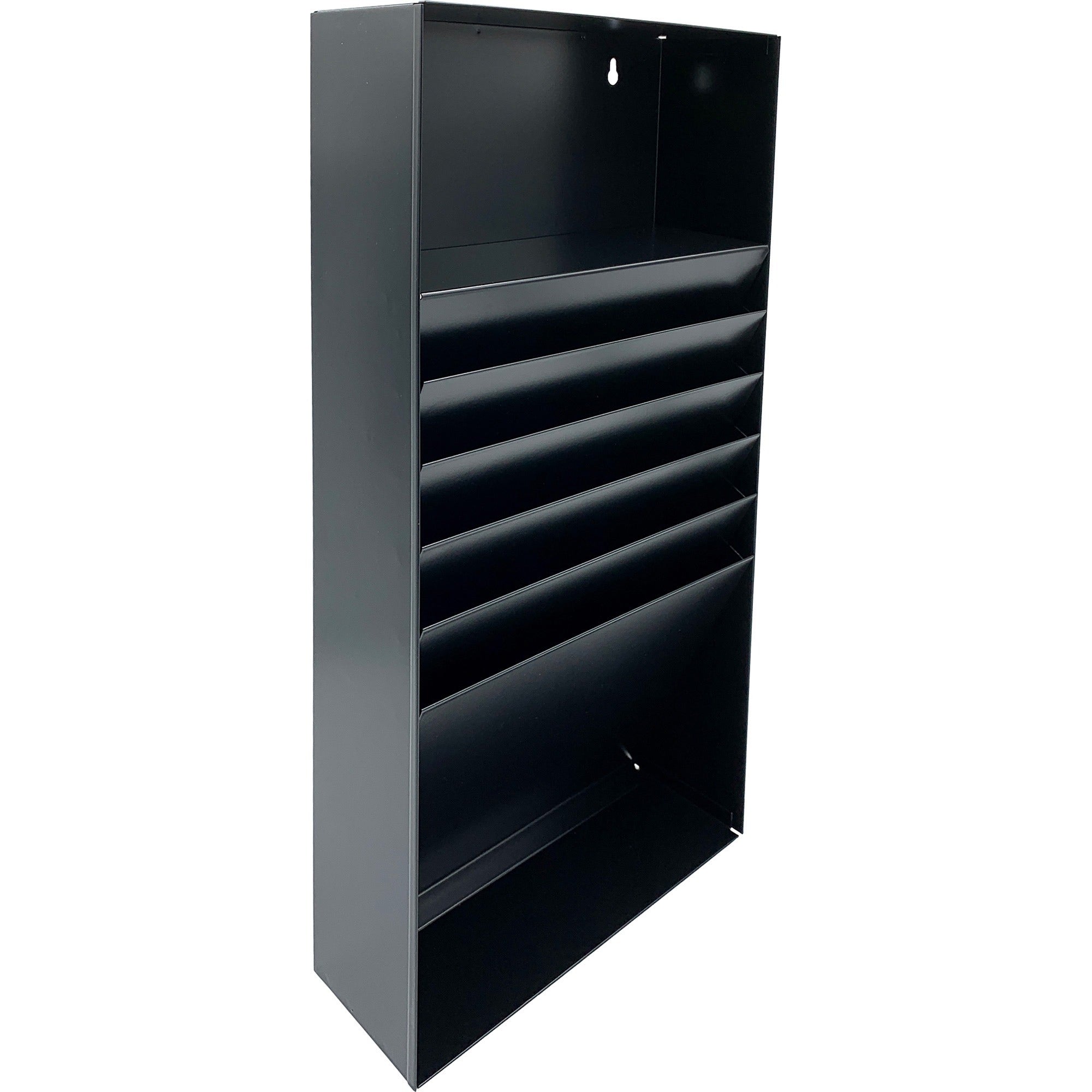 huron-slanted-5-slot-stationery-holder-5-compartments-21-height-x-113-width-x-38-depth-black-1-each_hurhasz0162 - 1