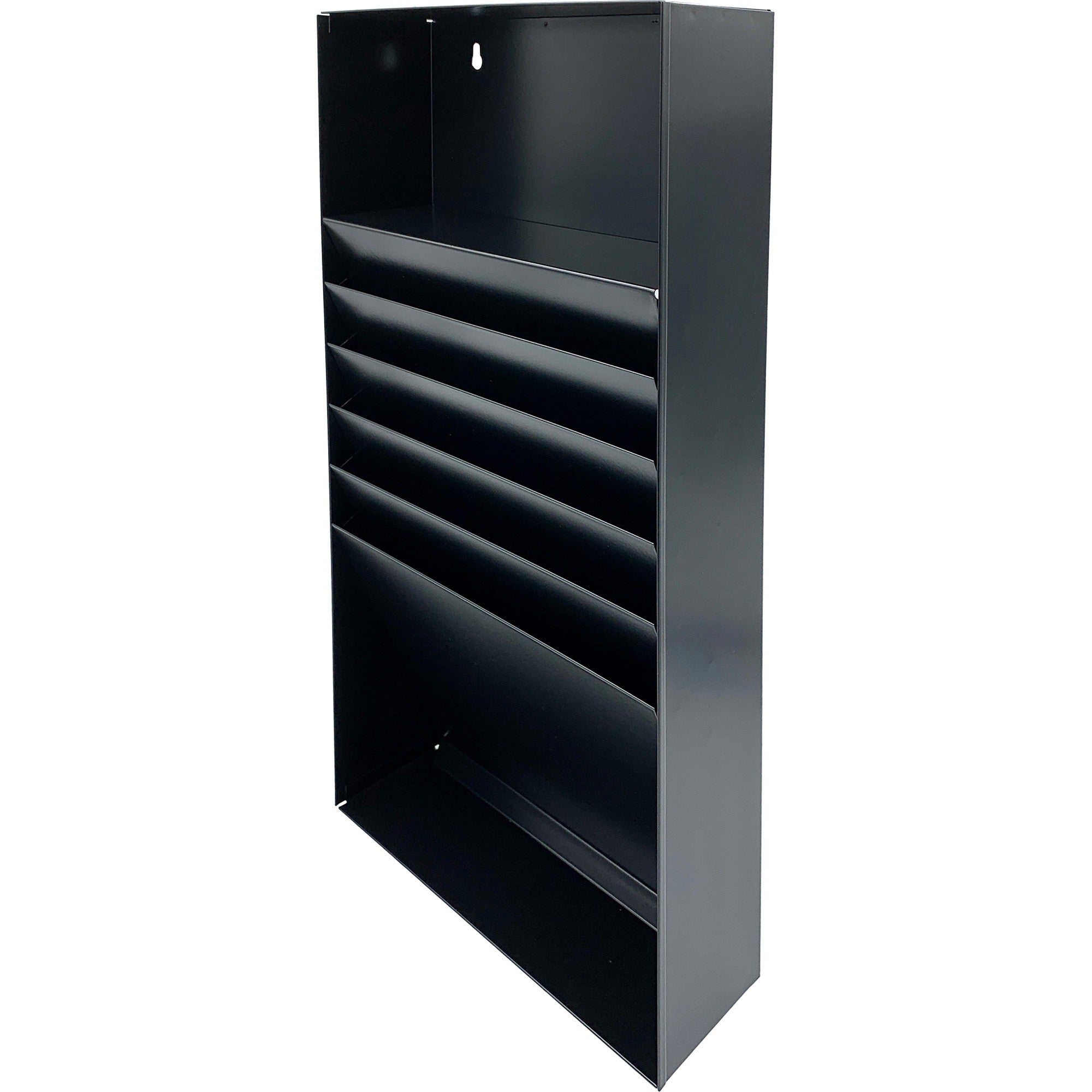 huron-slanted-5-slot-stationery-holder-5-compartments-21-height-x-113-width-x-38-depth-black-1-each_hurhasz0162 - 2