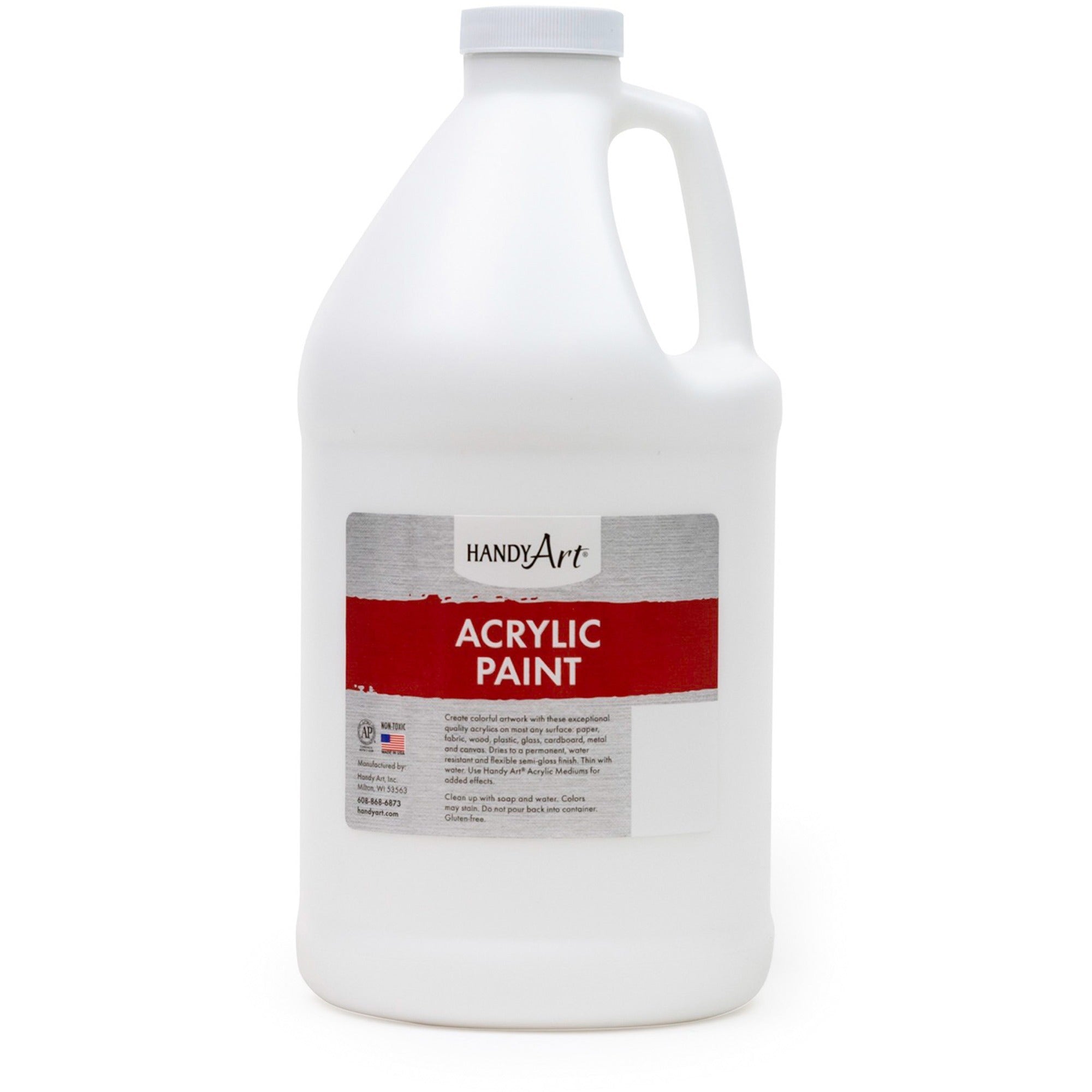 handy-art-acrylic-paint-2-quart-1-each-titanium-white_han102000 - 1