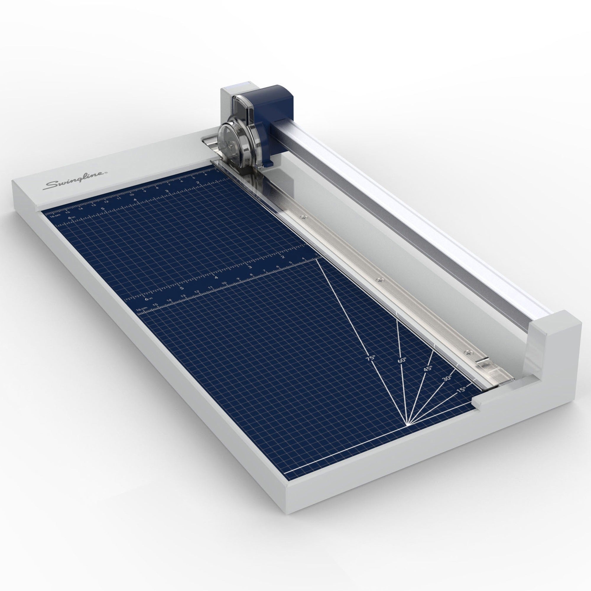 Swingline ClassicCut Wood Guillotine Trimmer - 10 Sheet Cutting Capacity - 12" Cutting Length - LED Cutting Guide, Durable, Lockable Blade, Alignment Grid, Sturdy Frame - Wood, Tempered Glass - Gray - 1 Each