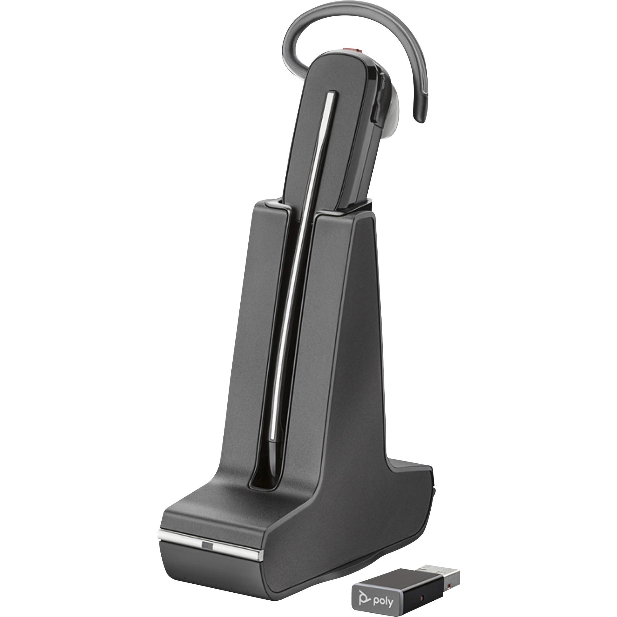 Plantronics Savi 8240-UC Standard Headset System - Mono - Wireless - Bluetooth - Monaural - Noise Canceling - Black