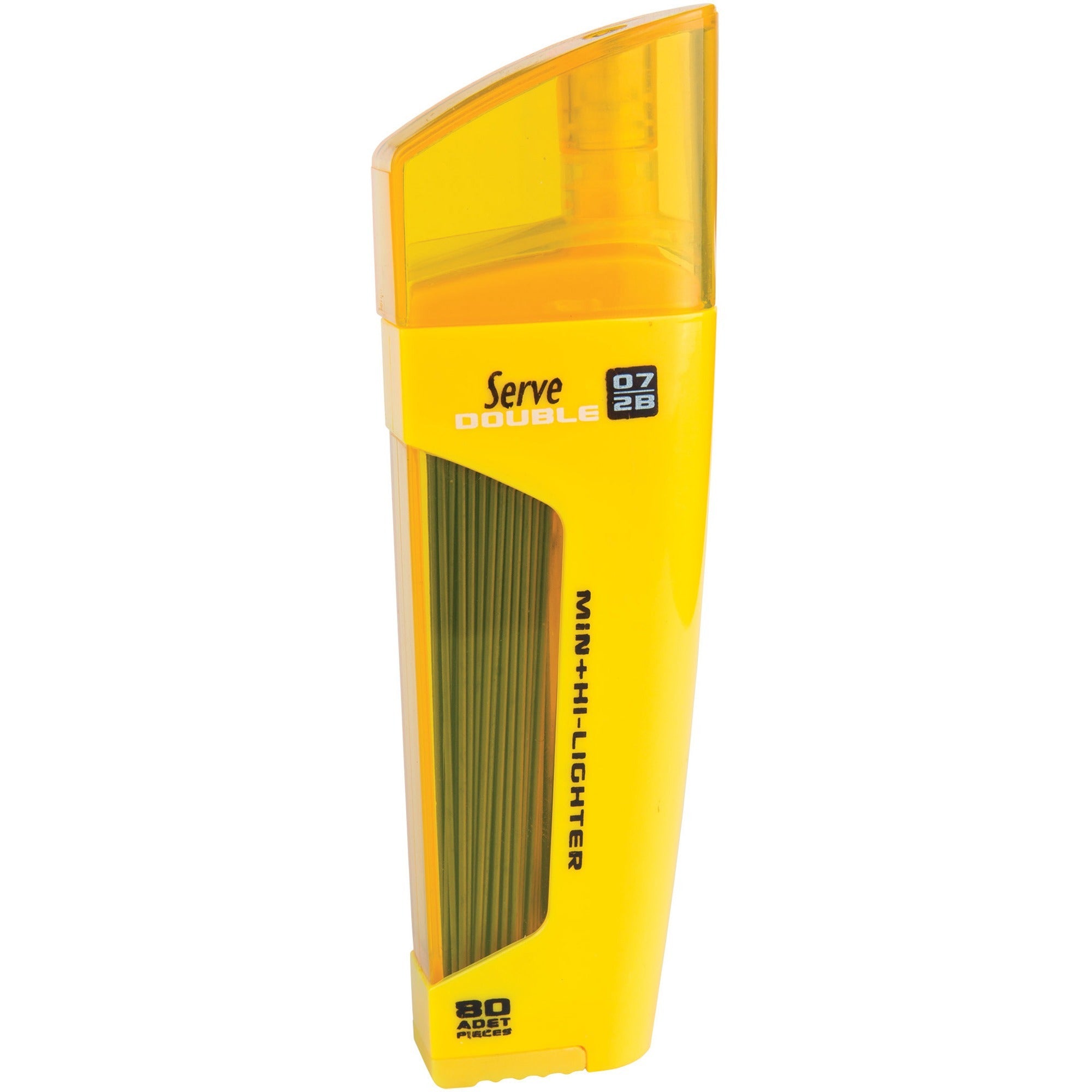 serve-double-leads-&-highlighter-07-mm-lead-size-yellow-ink-black-lead-1-each_srvfms0710 - 1