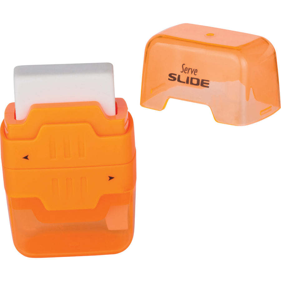 serve-slide-eraser-&-sharpener-plastic-multicolor-1-each_srvslide9ktkr - 2