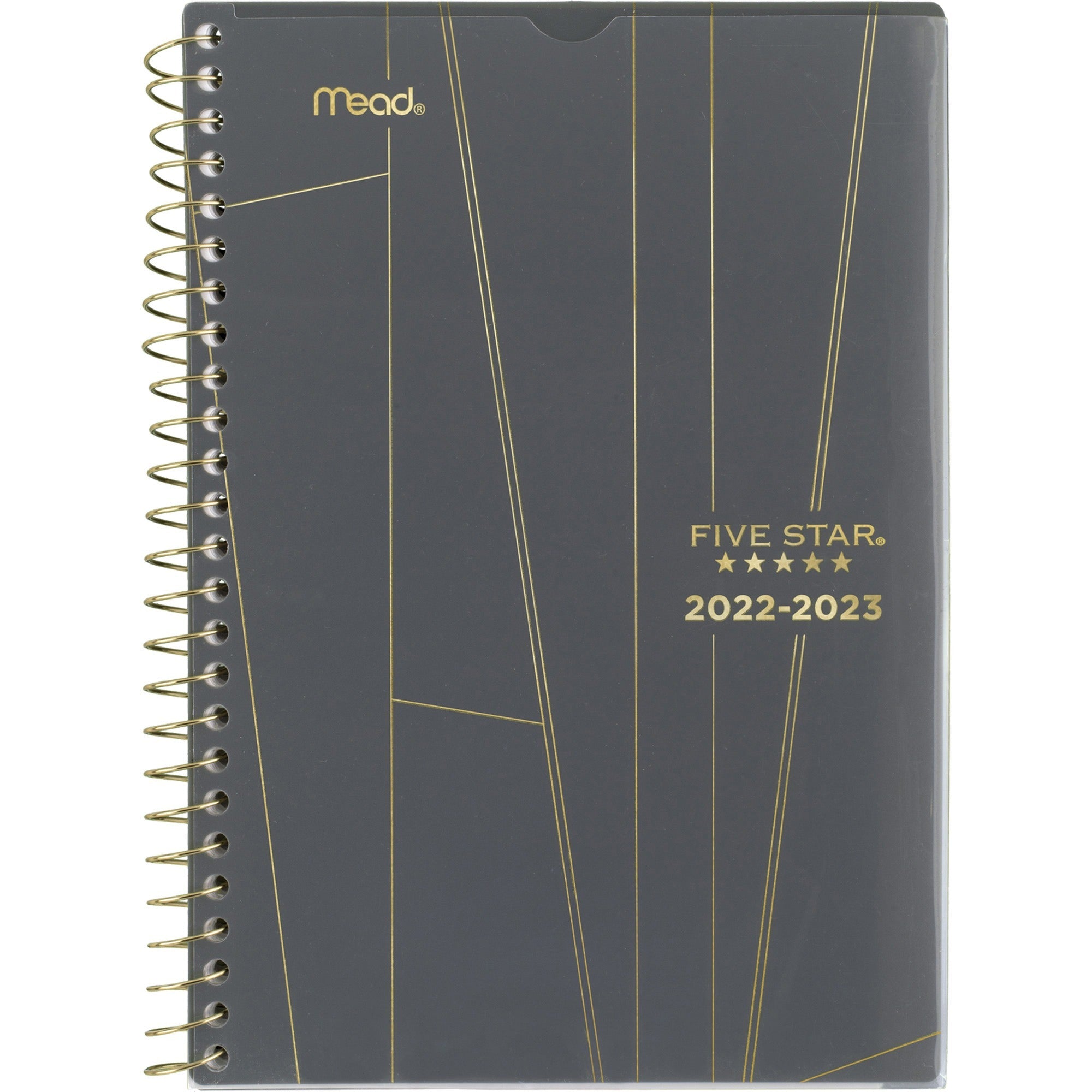 five-star-style-planner-small-size-academic-weekly-monthly-12-month-july-june-1-week-1-month-double-page-layout-8-1-2-x-5-1-2-sheet-size-wire-bound-multi-durable-cover-dated-planning-page-tabbed-reference-calendar-unrule_aag1413p200a - 2