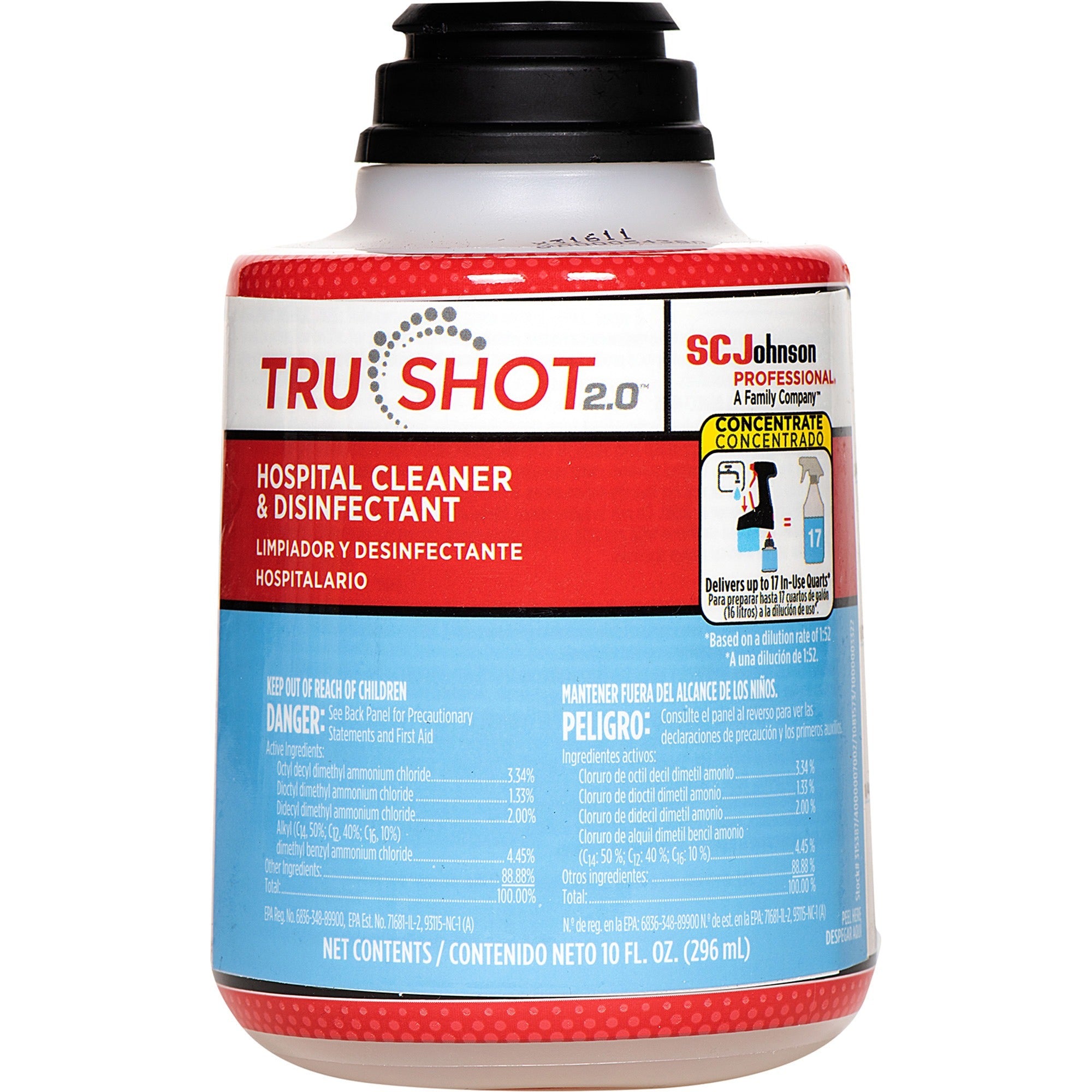 trushot-20-hospital-disinfectant-concentrate-10-fl-oz-03-quartcartridge-4-carton-fragrance-free-red_sjn315387 - 1