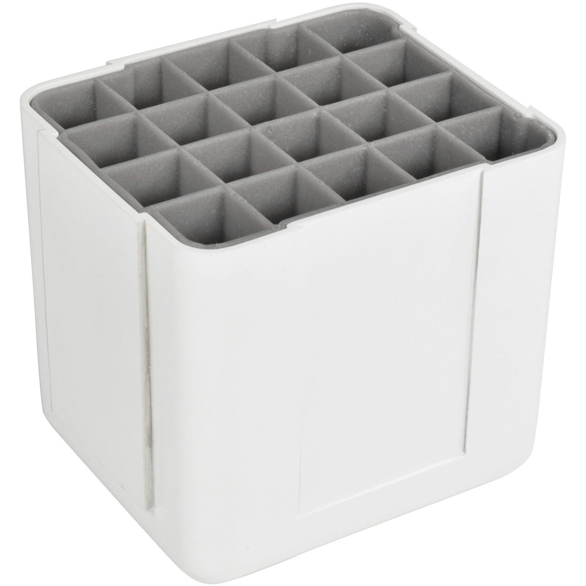 Deflecto Interlocking Marker Organizer - 4.3" Height x 4.4" Width x 3.4" DepthDesktop - Portable, Stackable - White - Acrylonitrile Butadiene Styrene (ABS) - 1 Each - 1