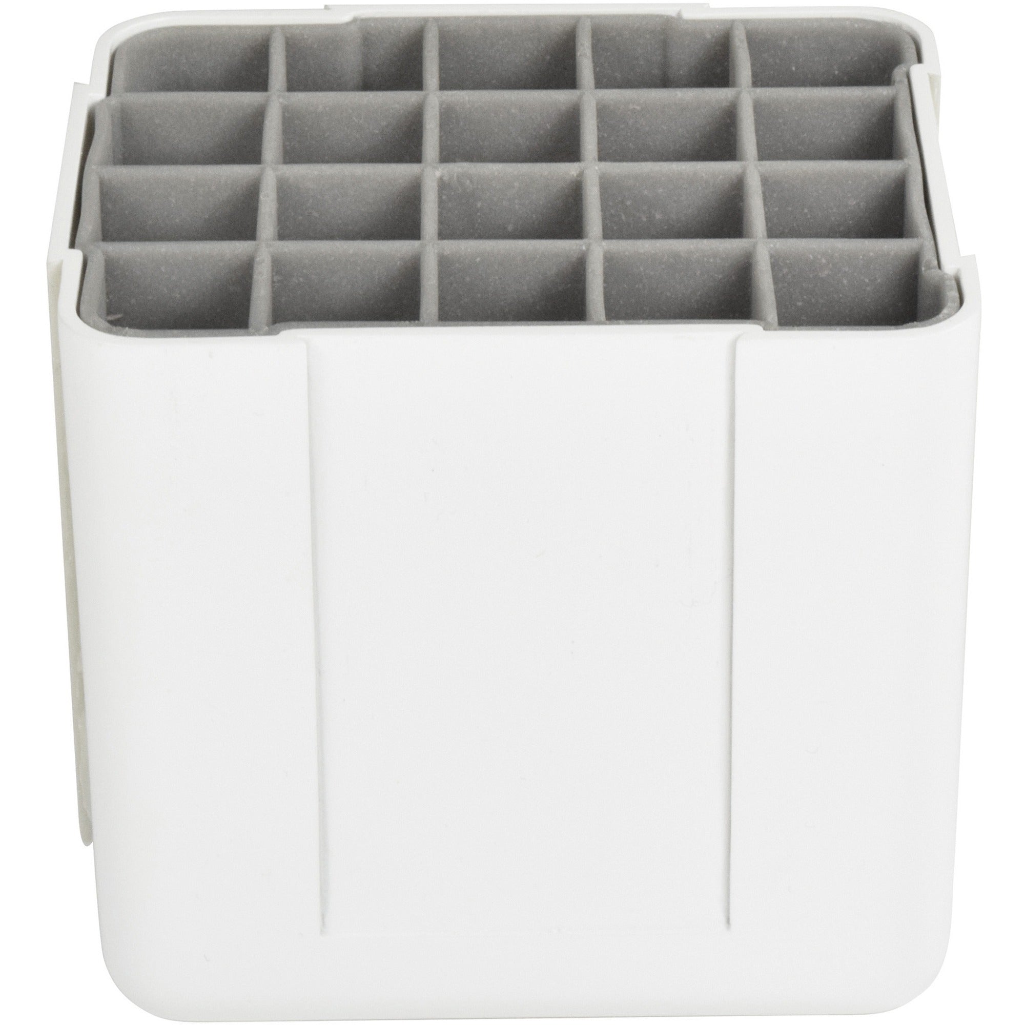 Deflecto Interlocking Marker Organizer - 4.3" Height x 4.4" Width x 3.4" DepthDesktop - Portable, Stackable - White - Acrylonitrile Butadiene Styrene (ABS) - 1 Each - 2