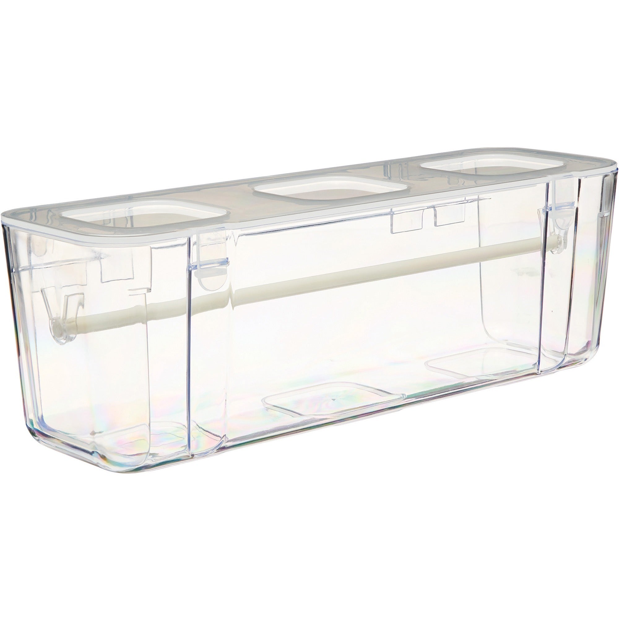 deflecto-ribbon-dispenser-44-height-x-133-width-x-42-depthdesktop-lid-portable-stackable-wall-mountable-clear-plastic-polypropylene-1-each_def29321cr - 1