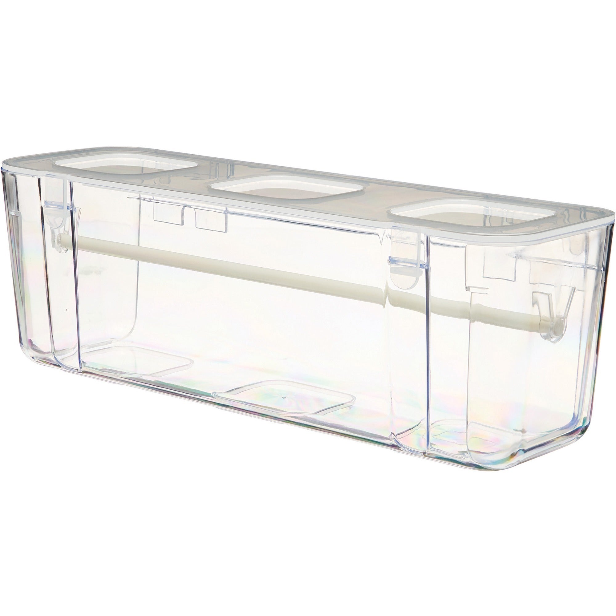 deflecto-ribbon-dispenser-44-height-x-133-width-x-42-depthdesktop-lid-portable-stackable-wall-mountable-clear-plastic-polypropylene-1-each_def29321cr - 2