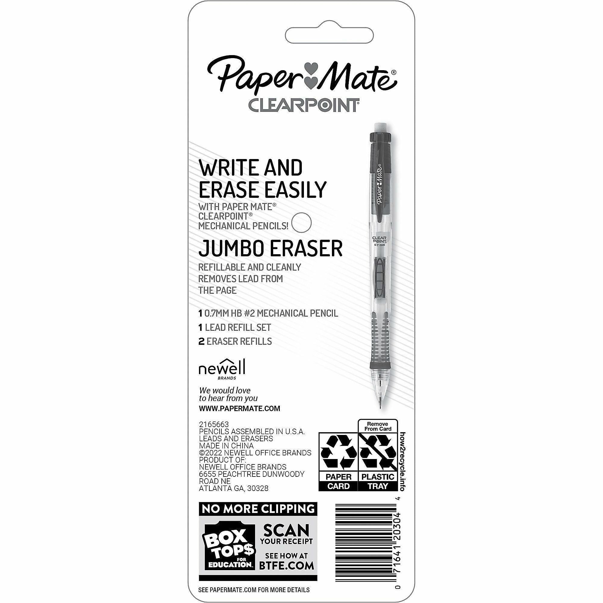 paper-mate-clearpoint-mechanical-pencils-07-mm-lead-diameter-black-barrel-1-pack_pap2164289 - 2