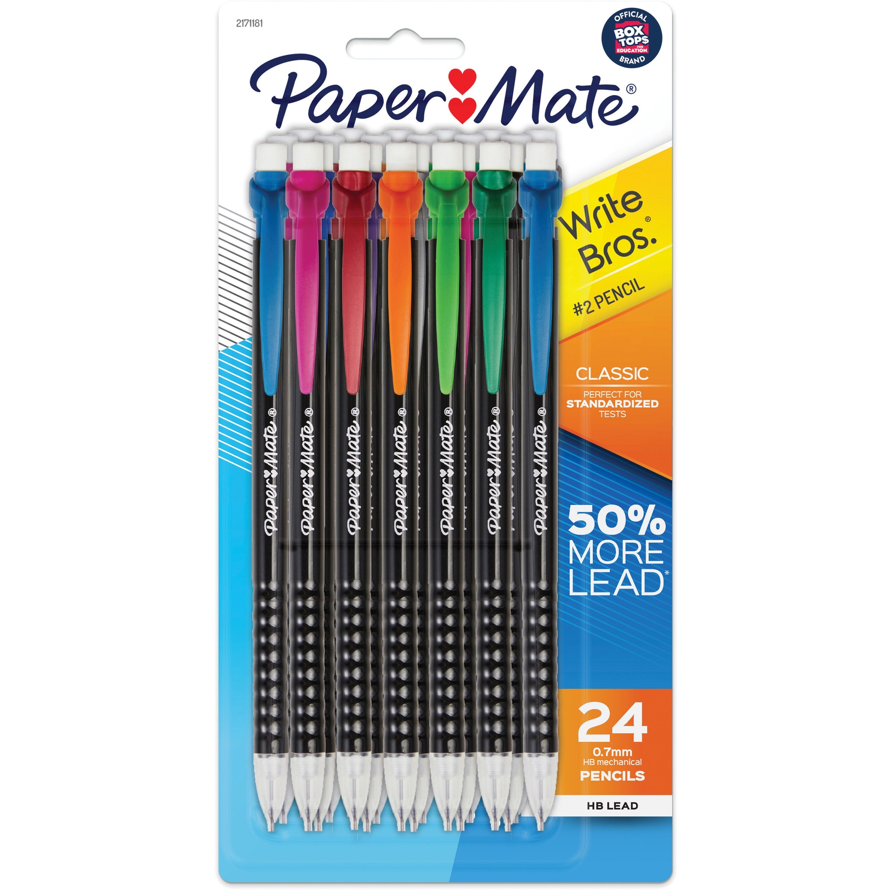 paper-mate-07mm-mechanical-pencils-07-mm-lead-diameter-assorted-barrel-24-pack_pap2171181 - 1