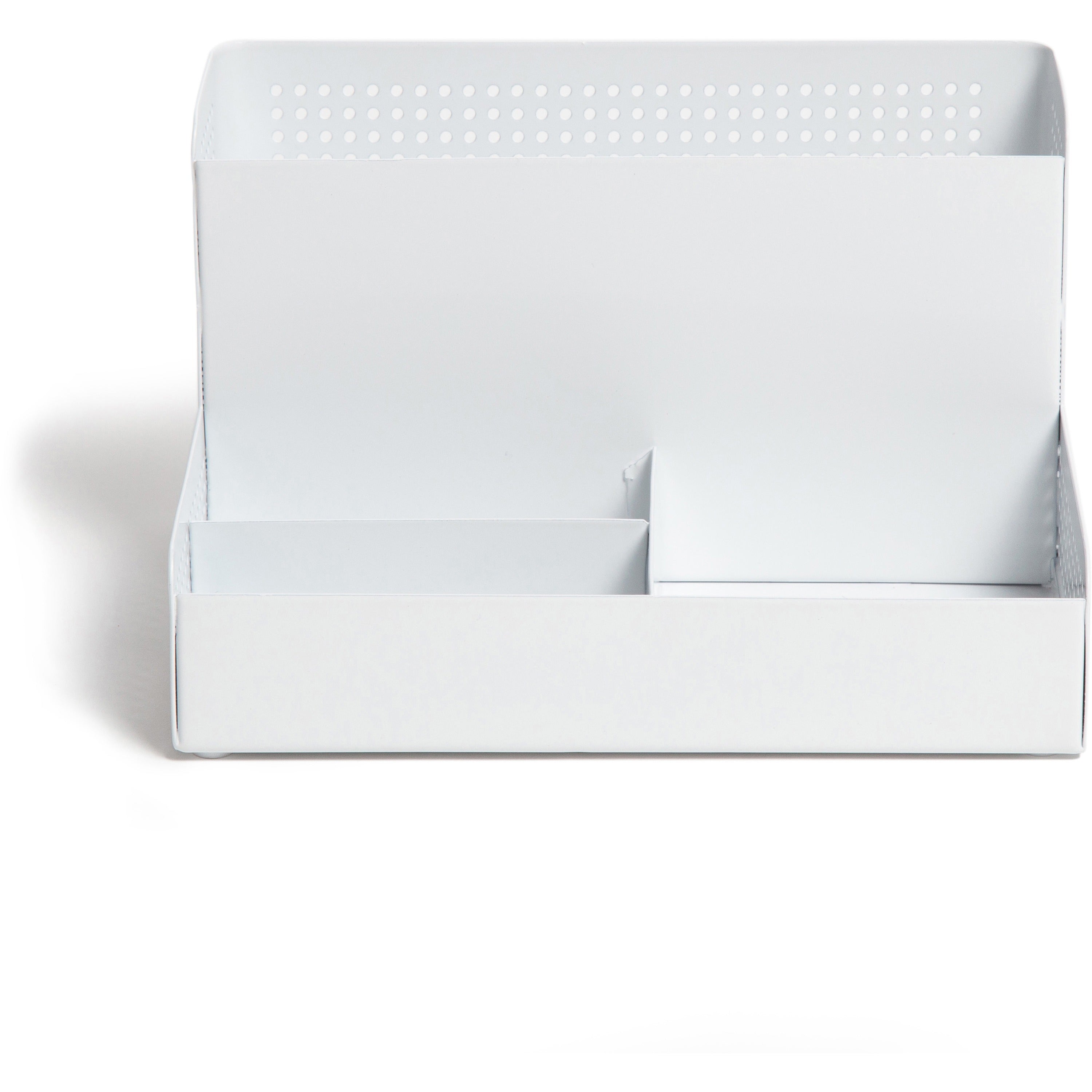 u-brands-perforated-all-in-one-desktop-organizer-4-compartments-compact-metal-1-each_ubr5717u0106 - 1