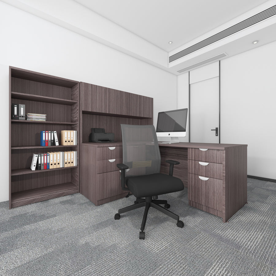 Boss Mesh Task Chair - 5-star Base - Gray, Black - Mesh - Armrest - 1 Each - 2