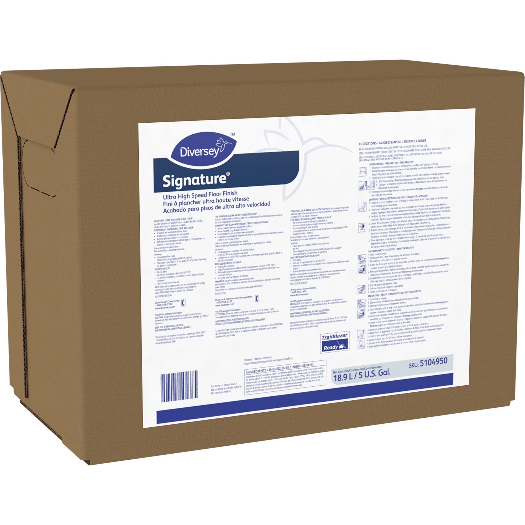 diversey-signature-uhs-floor-finish-ready-to-use-liquid-640-fl-oz-20-quart-ammonia-scent-1-box-white_dvo5104950 - 1